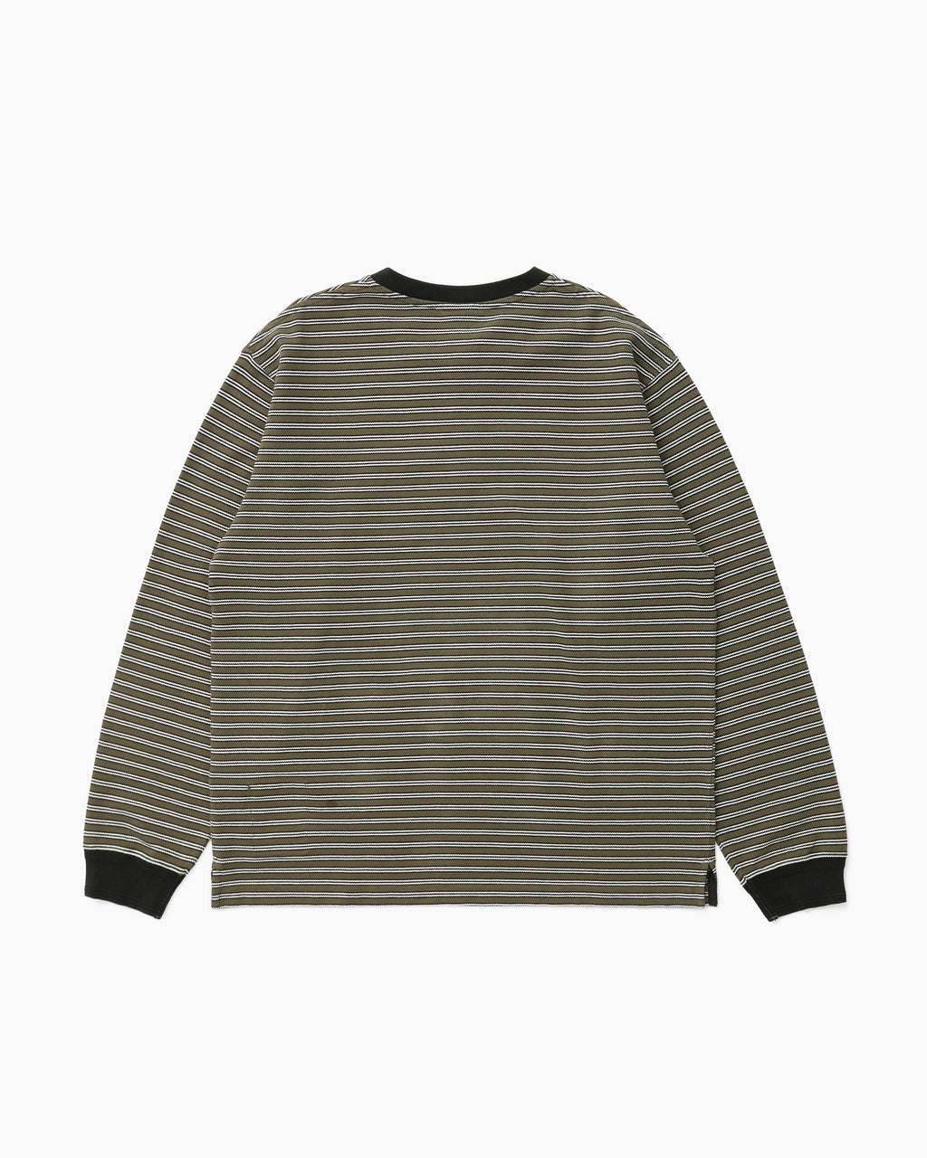 Khakis - Stripe Henley L/S Tee (Olive) product image 4 | TRAB K-Fashion Australia