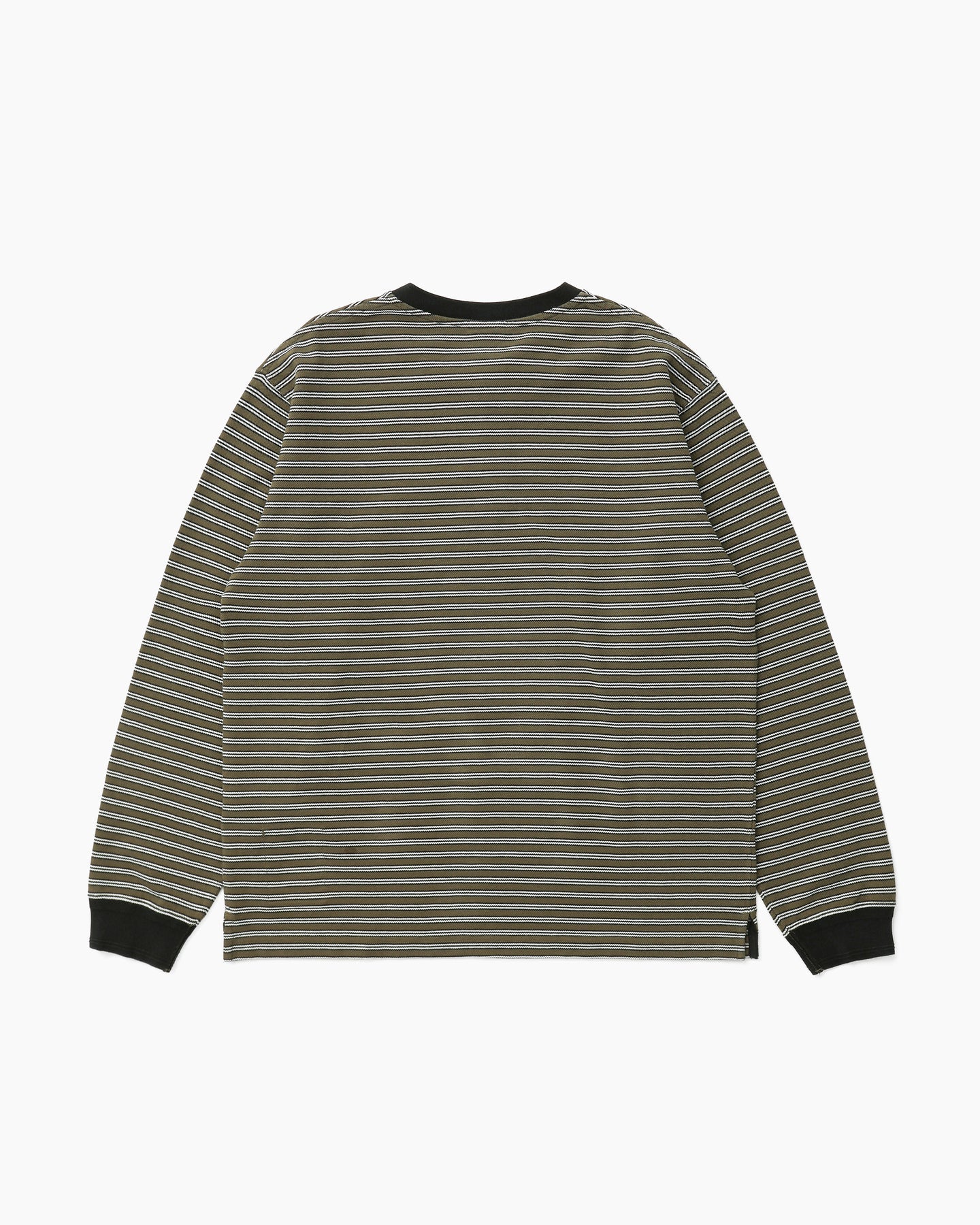 Khakis - Stripe Henley L/S Tee (Olive) product image 4 | TRAB K-Fashion Australia