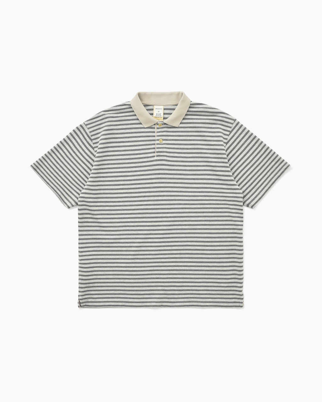 Khakis - Stripe S/S Polo (Grey) product image 1 | TRAB K-Fashion Australia