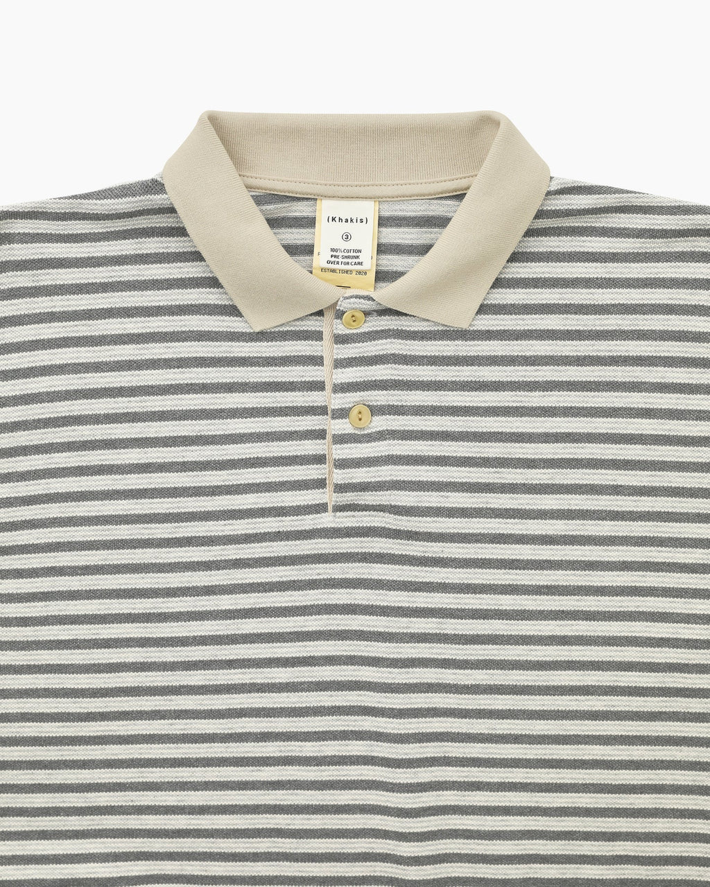 Khakis - Stripe S/S Polo (Grey) product image 2 | TRAB K-Fashion Australia