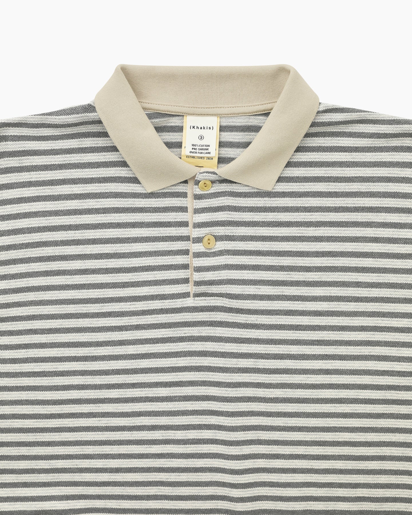 Khakis - Stripe S/S Polo (Grey) product image 2 | TRAB K-Fashion Australia