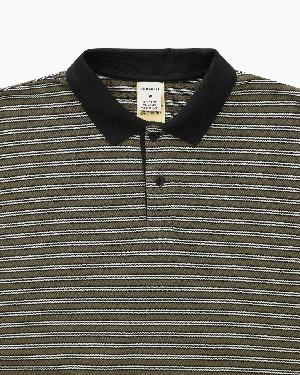 Khakis - Stripe S/S Polo (Olive) product image 2 | TRAB K-Fashion Australia