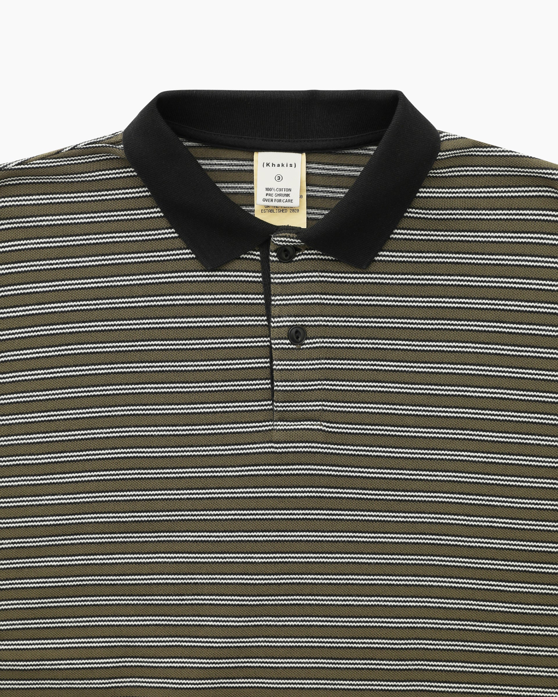 Khakis - Stripe S/S Polo (Olive) product image 2 | TRAB K-Fashion Australia