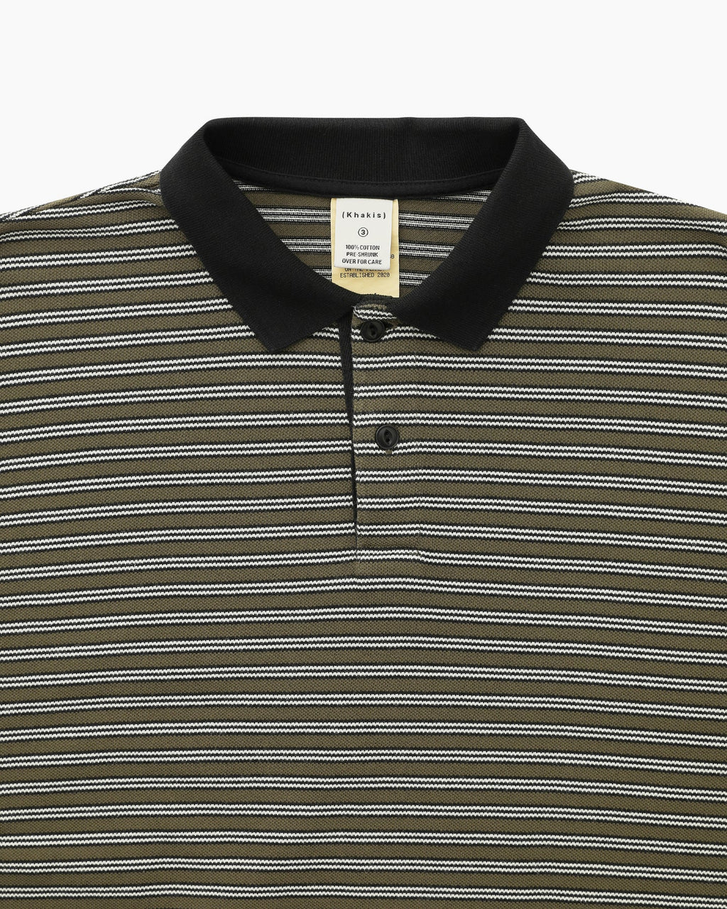 Khakis - Stripe S/S Polo (Olive) product image 2 | TRAB K-Fashion Australia