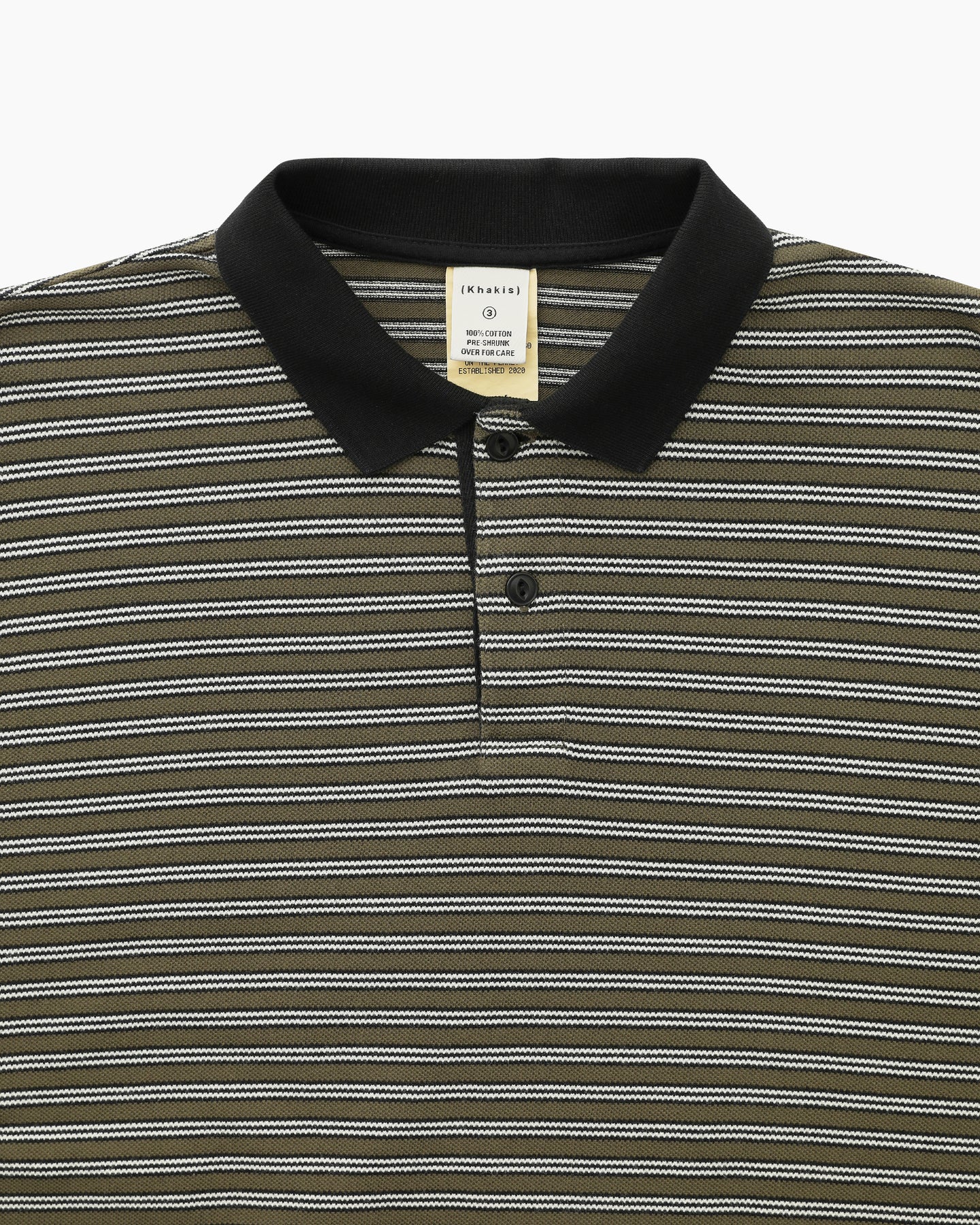 Khakis - Stripe S/S Polo (Olive) product image 2 | TRAB K-Fashion Australia