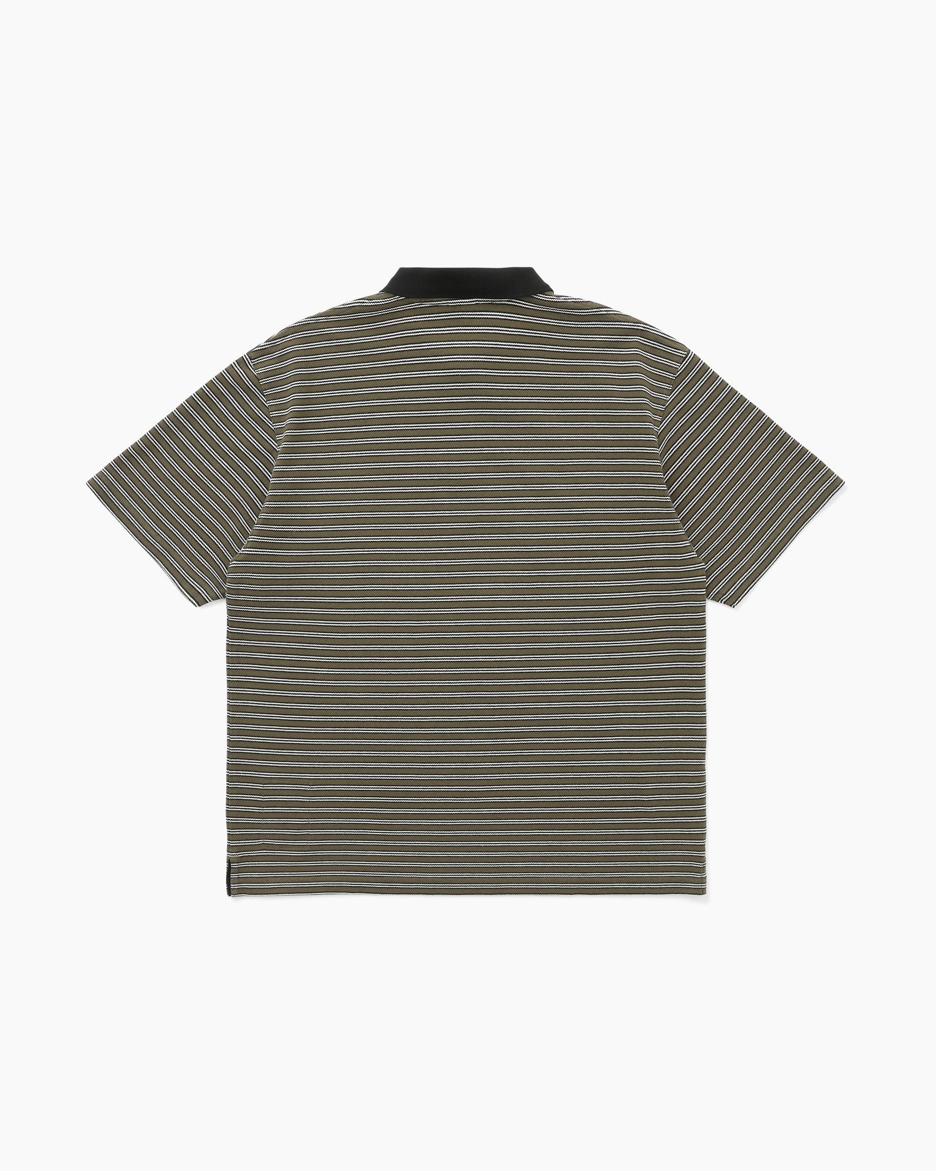 Khakis - Stripe S/S Polo (Olive) product image 3 | TRAB K-Fashion Australia