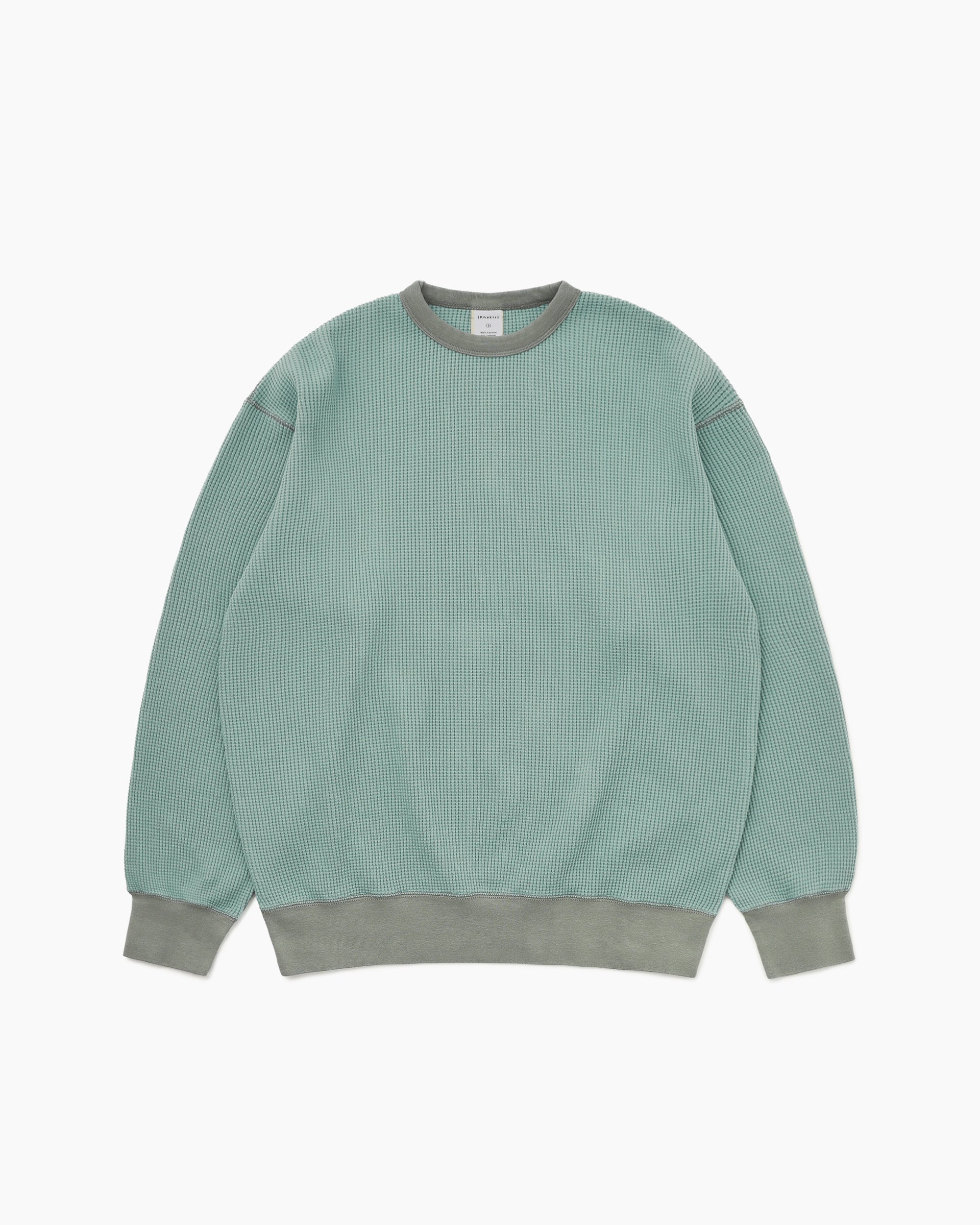 Khakis - Waffle Crewneck (Dusty Teal) product image 1 | TRAB K-Fashion Australia