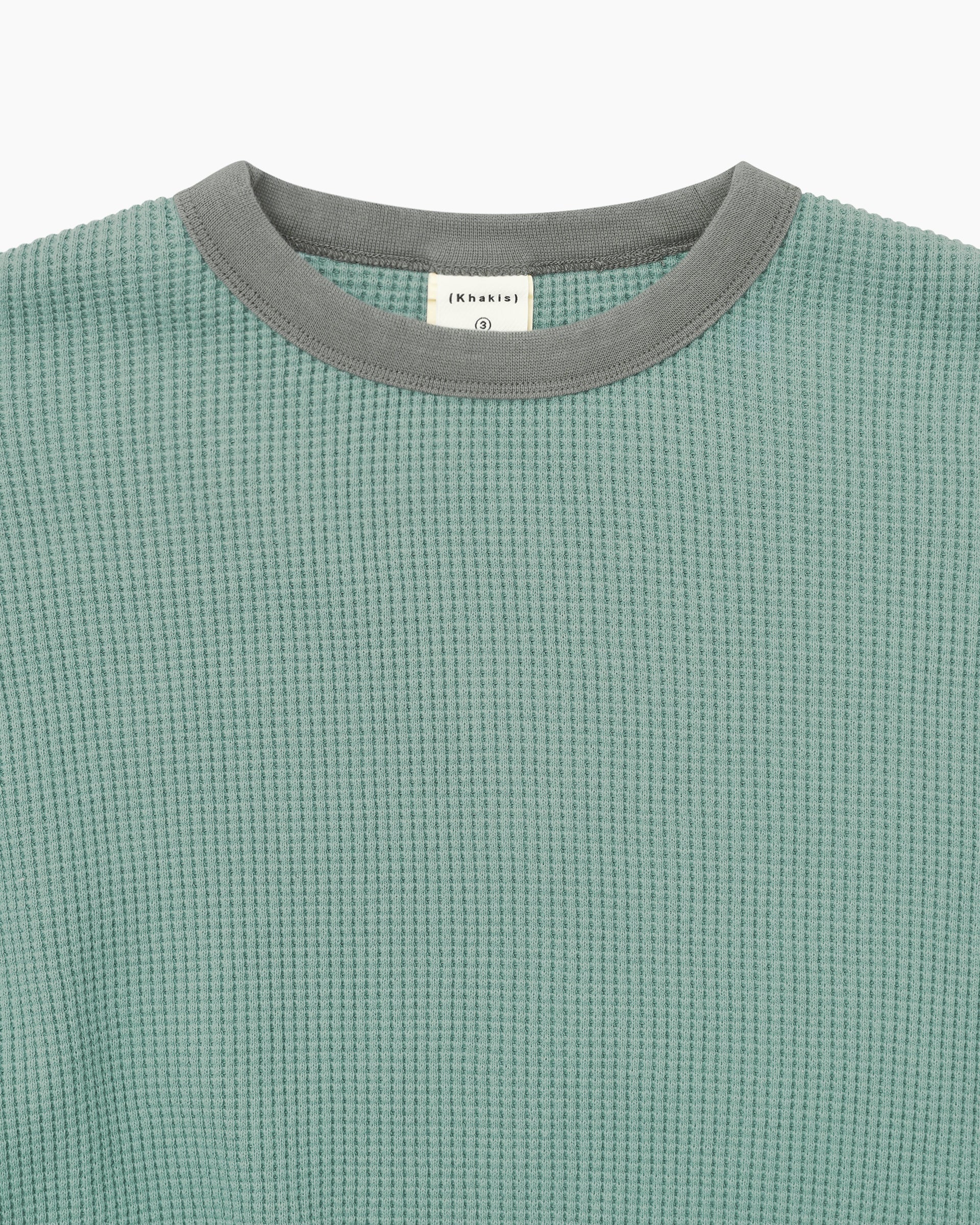 Khakis - Waffle Crewneck (Dusty Teal) product image 2 | TRAB K-Fashion Australia
