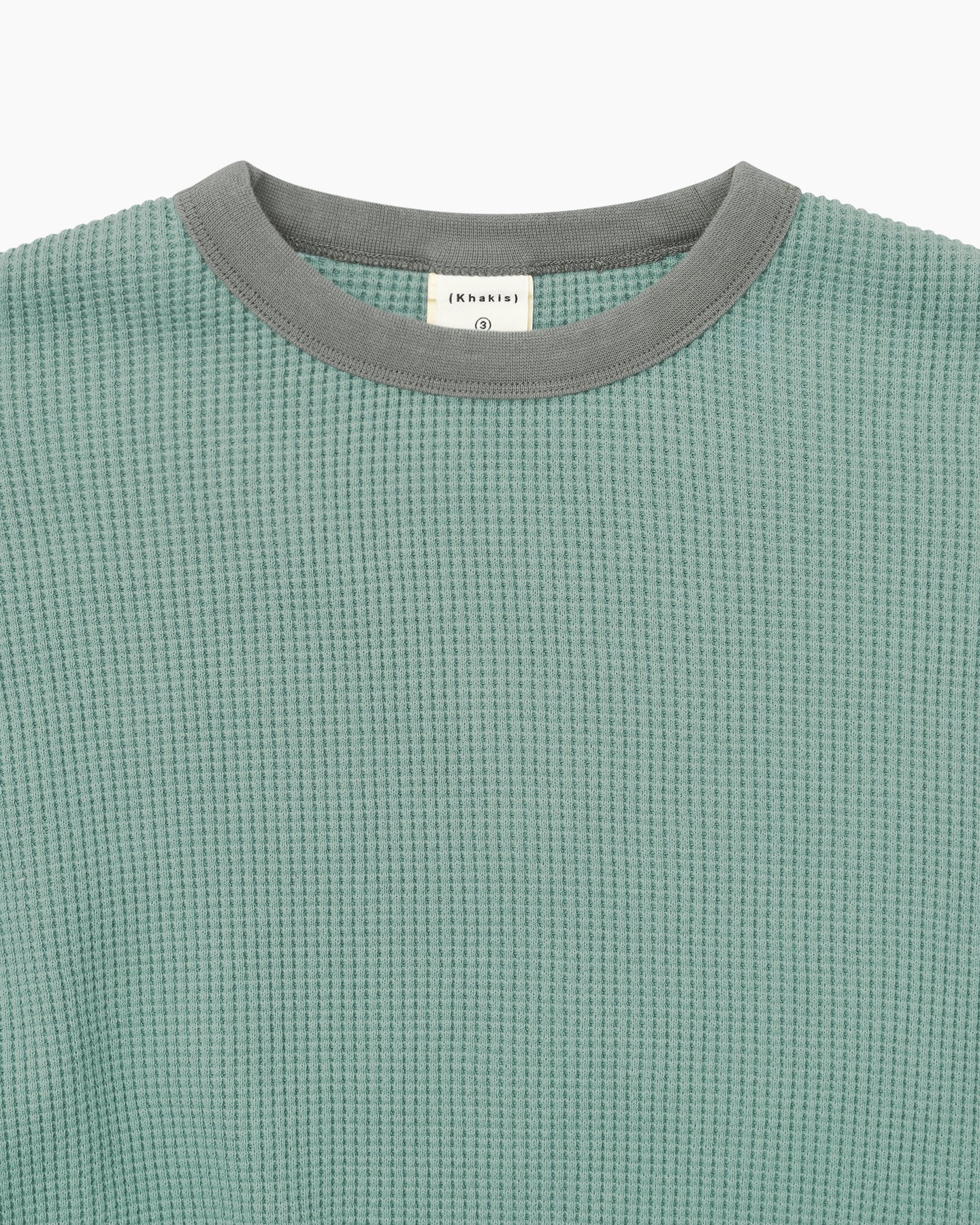 Khakis - Waffle Crewneck Dusty (Teal) product image 2 | TRAB K-Fashion Australia