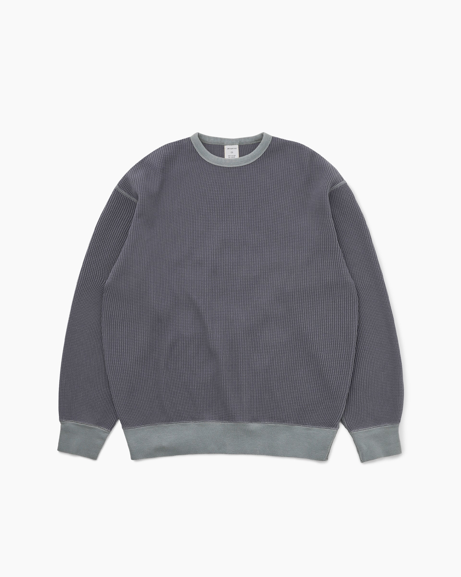 Khakis - Waffle Crewneck (Faded Black) product image 1 | TRAB K-Fashion Australia