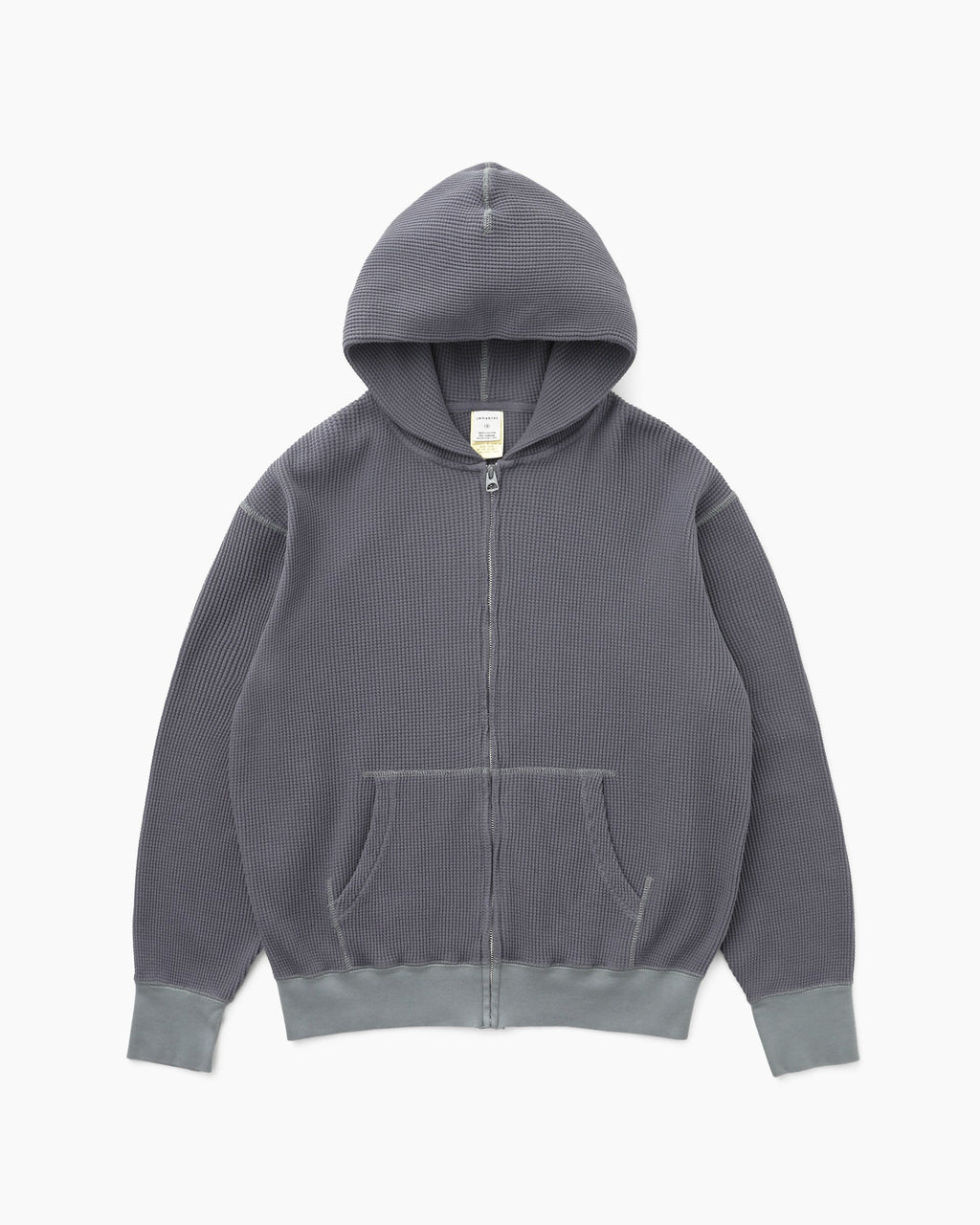 Khakis - Waffle Full Zip Hoodie (Faded Black) product image 1 | TRAB K-Fashion Australia