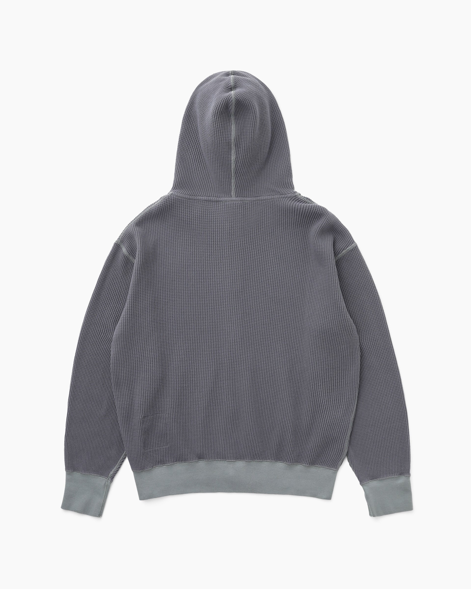 Khakis - Waffle Full Zip Hoodie (Faded Black) product image 4 | TRAB K-Fashion Australia