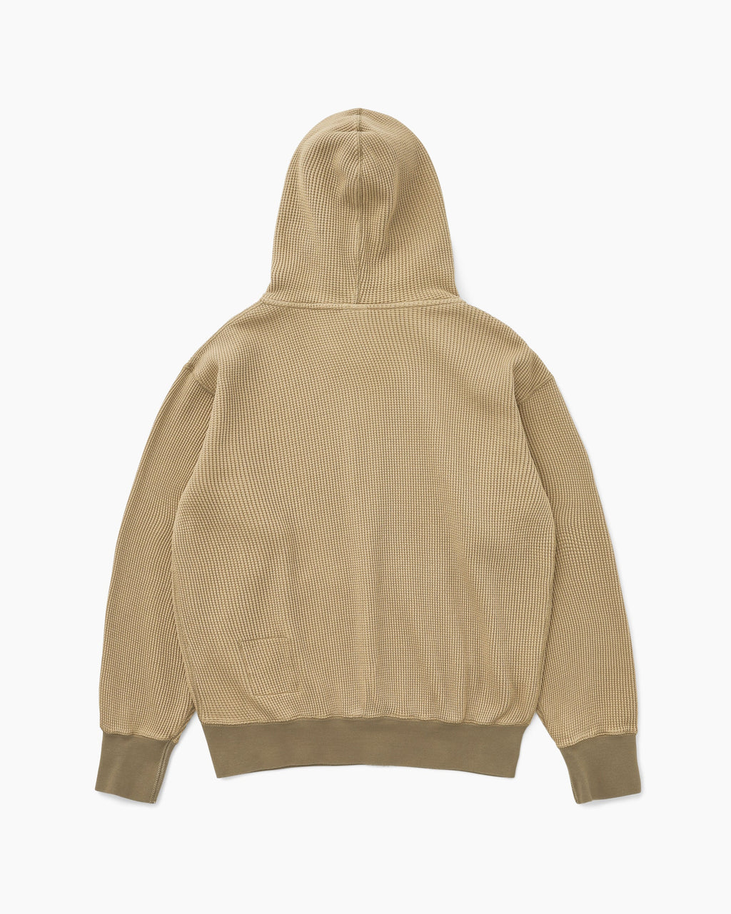 Khakis - Waffle Full Zip Hoodie (Tan) product image 4 | TRAB K-Fashion Australia