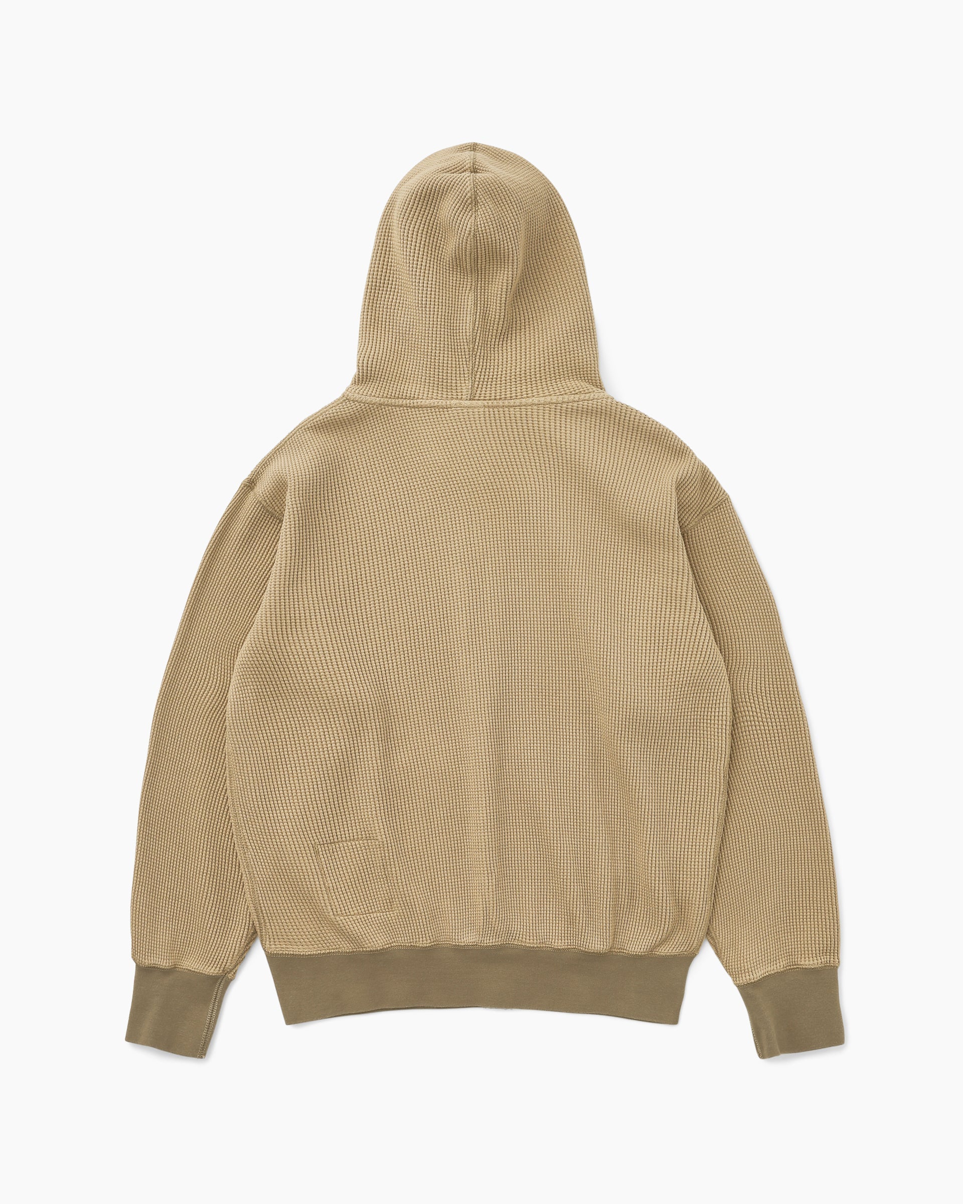 Khakis - Waffle Full Zip Hoodie (Tan) product image 4 | TRAB K-Fashion Australia