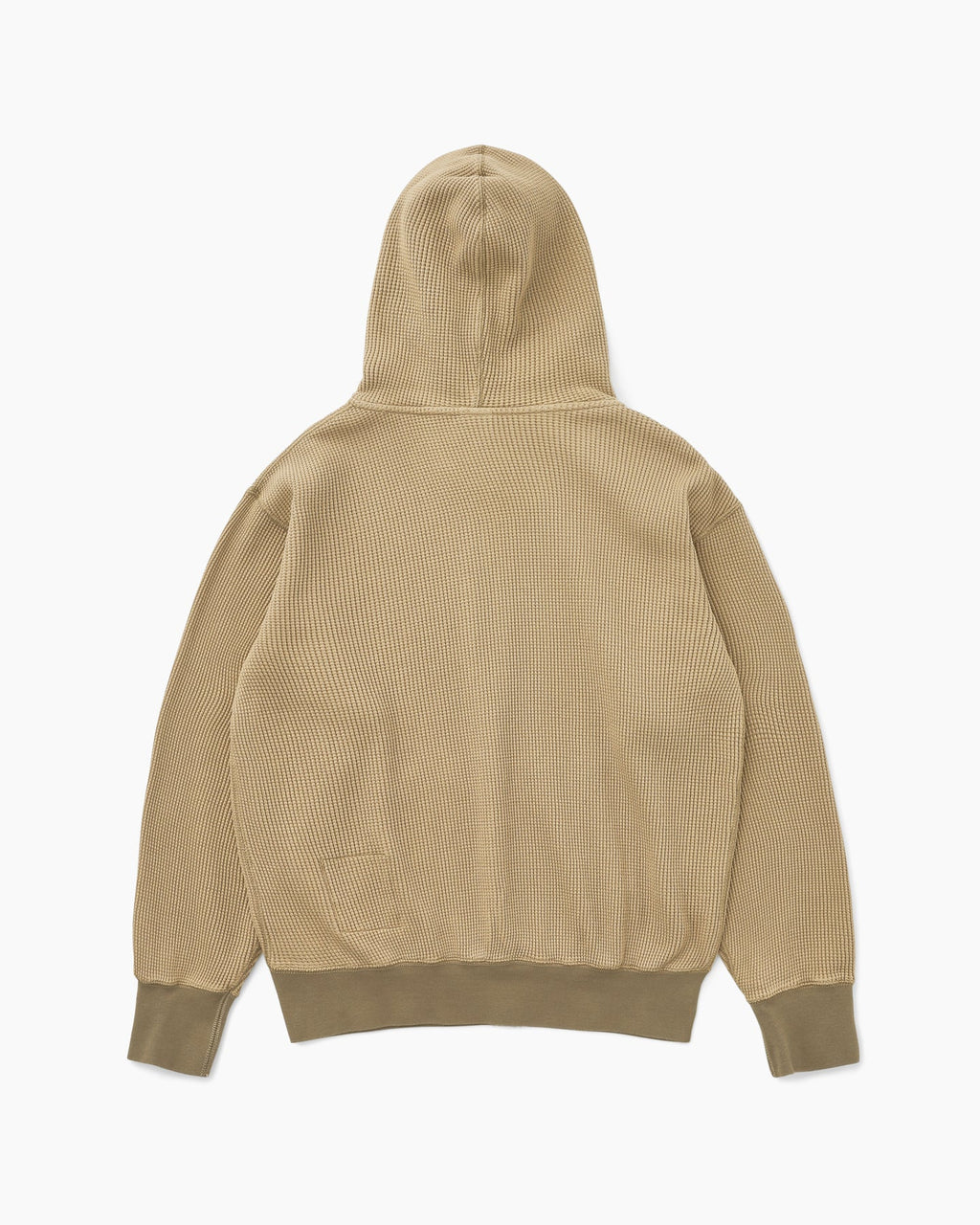 Khakis - Waffle Full Zip Hoodie (Tan) product image 4 | TRAB K-Fashion Australia