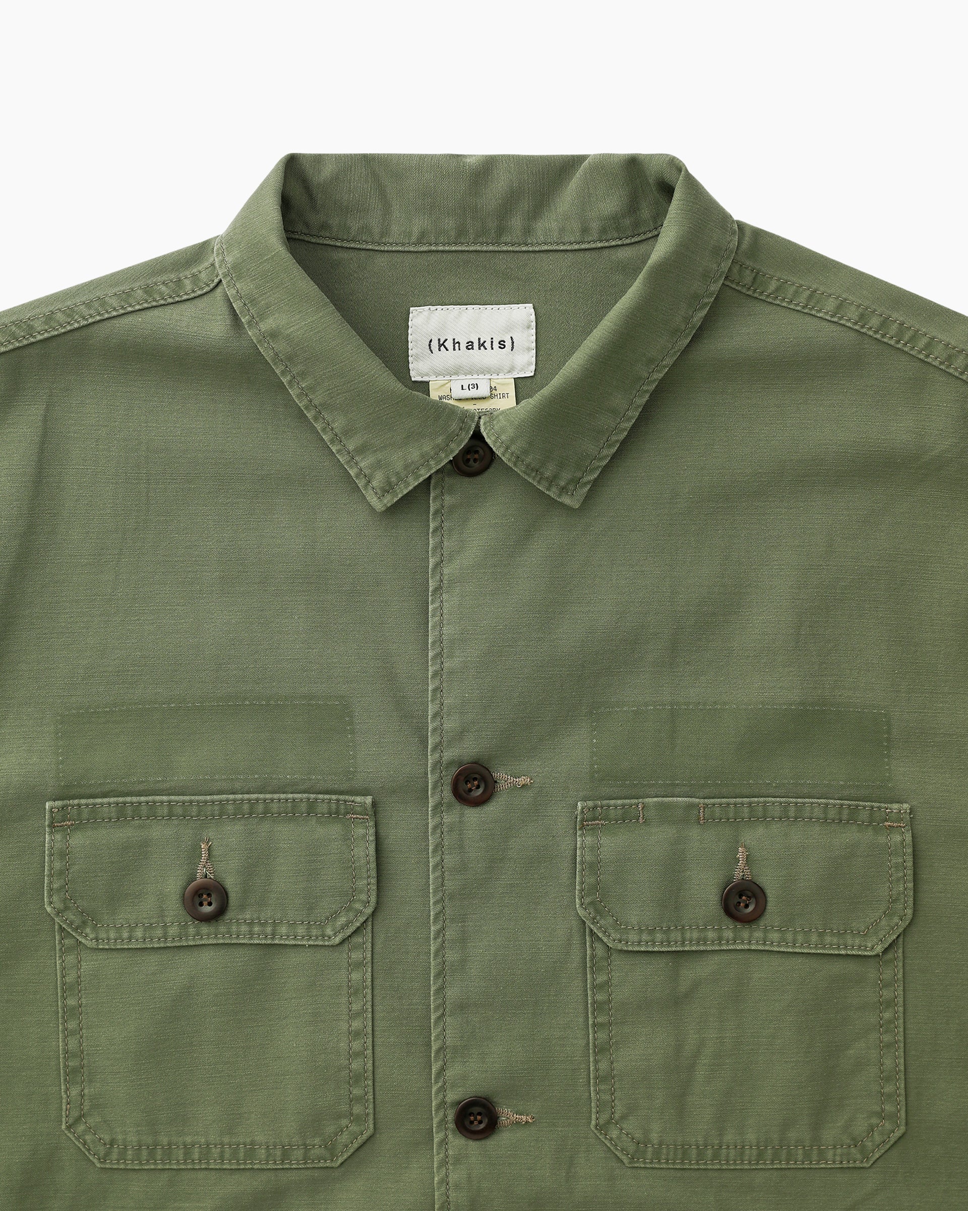 Khakis - Washed Field Shirt (Army Green) product image 2 | TRAB K-Fashion Australia