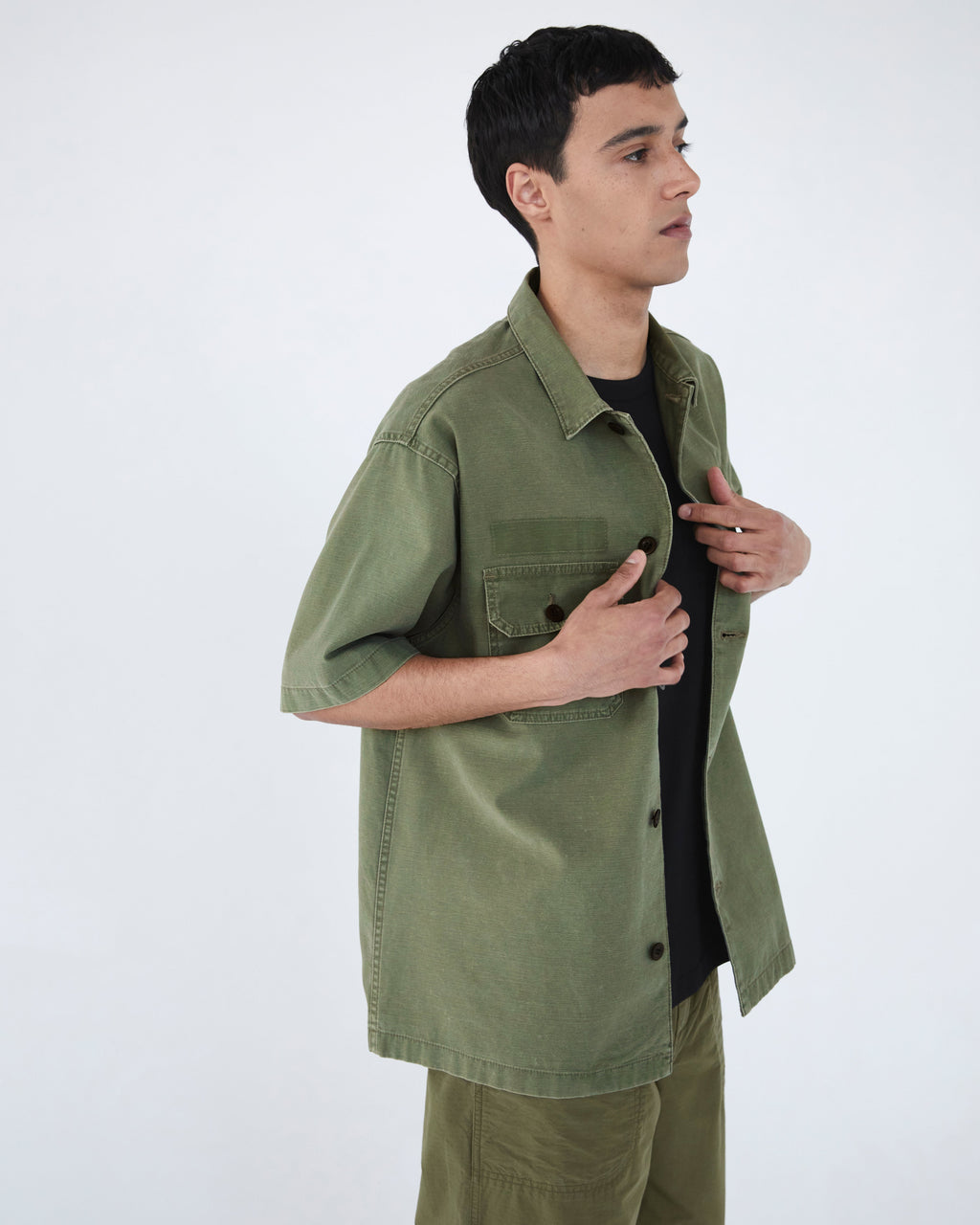 Khakis - Washed Field Shirt (Army Green) product image 5 | TRAB K-Fashion Australia