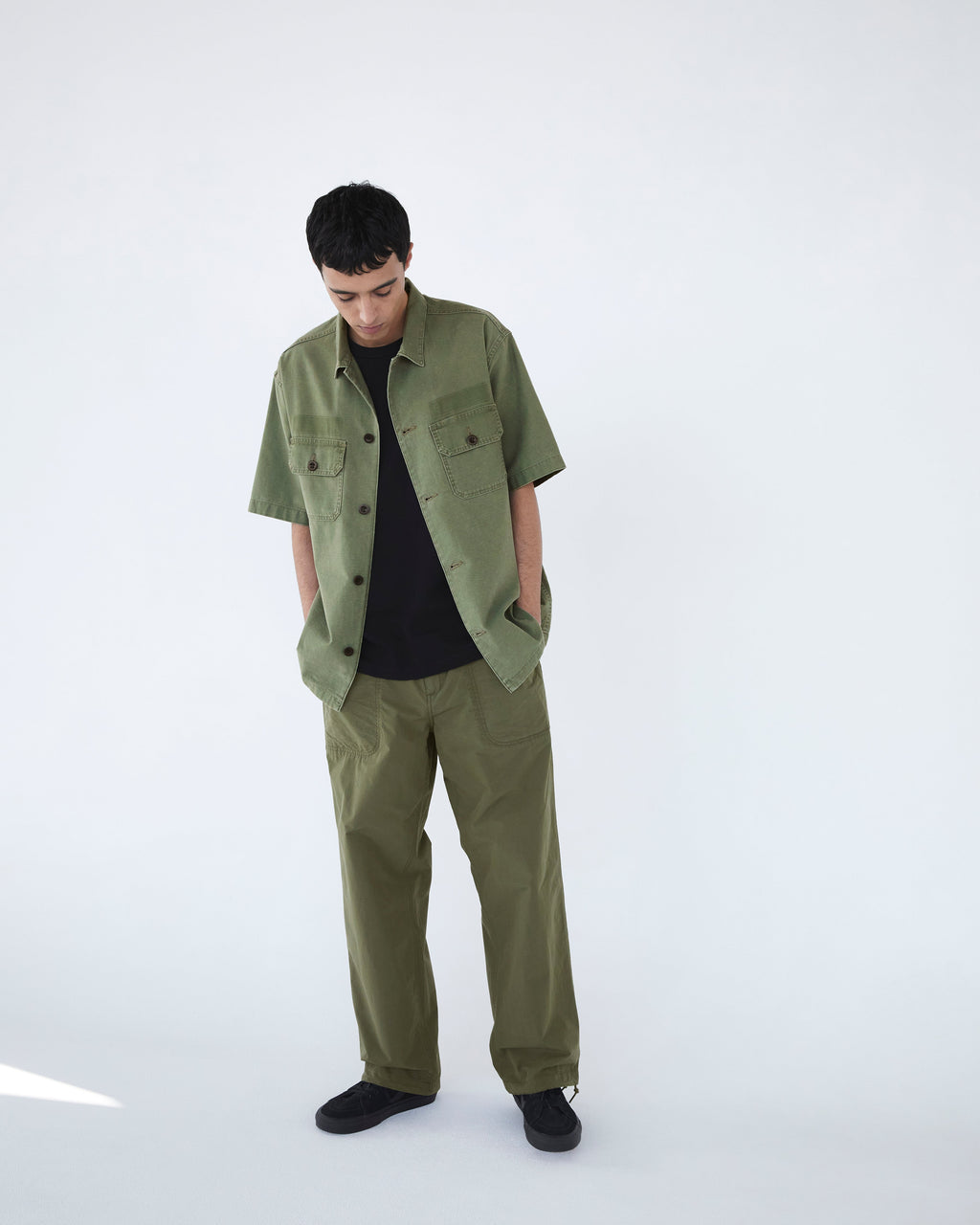 Khakis - Washed Field Shirt (Army Green) product image 6 | TRAB K-Fashion Australia
