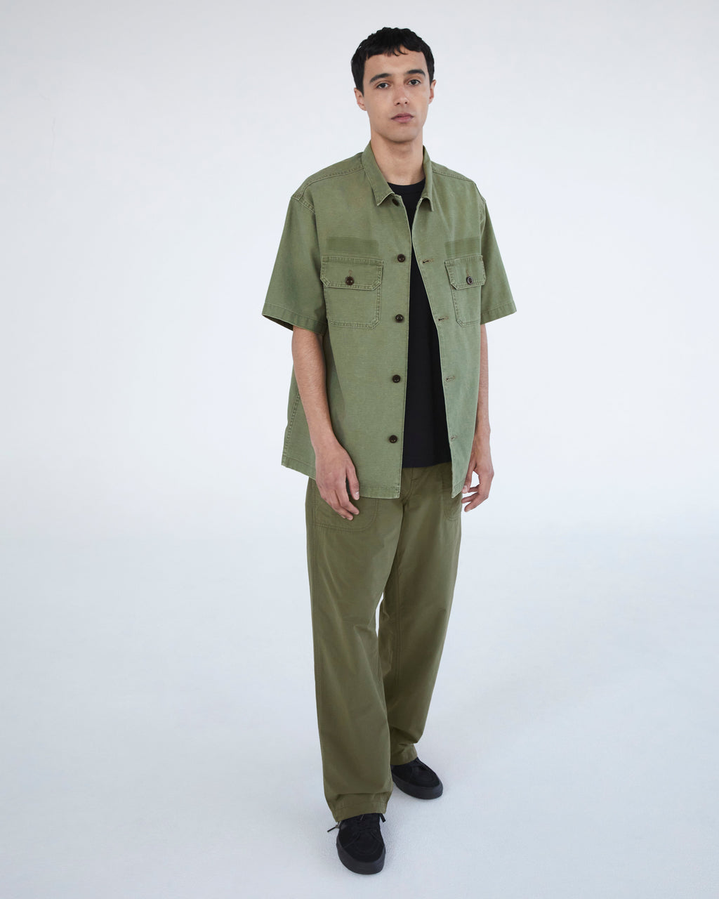 Khakis - Washed Field Shirt (Army Green) product image 7 | TRAB K-Fashion Australia