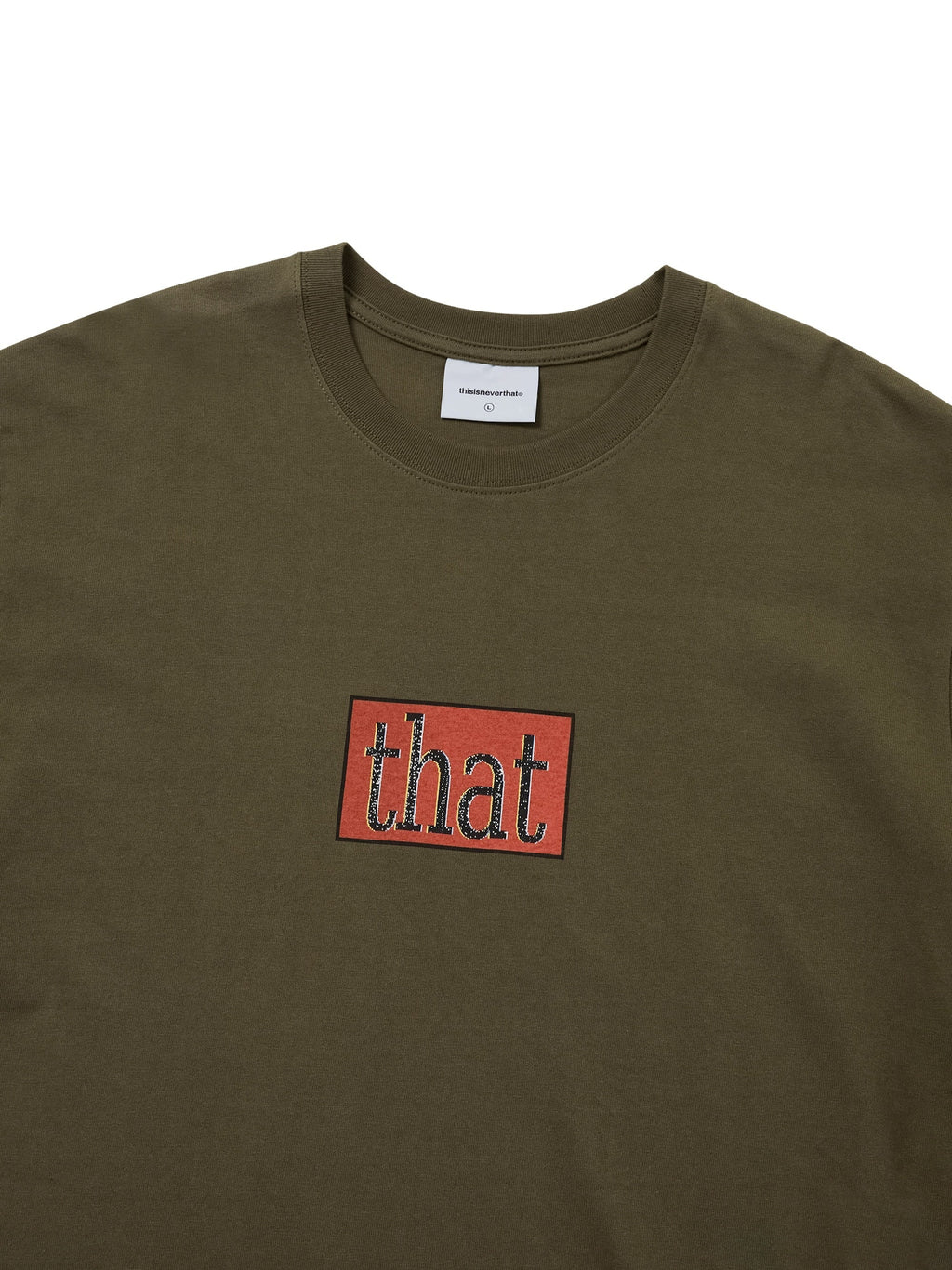 thisisneverthat - that Glitched Logo Tee (Olive) product image 2 | TRAB K-Fashion Australia