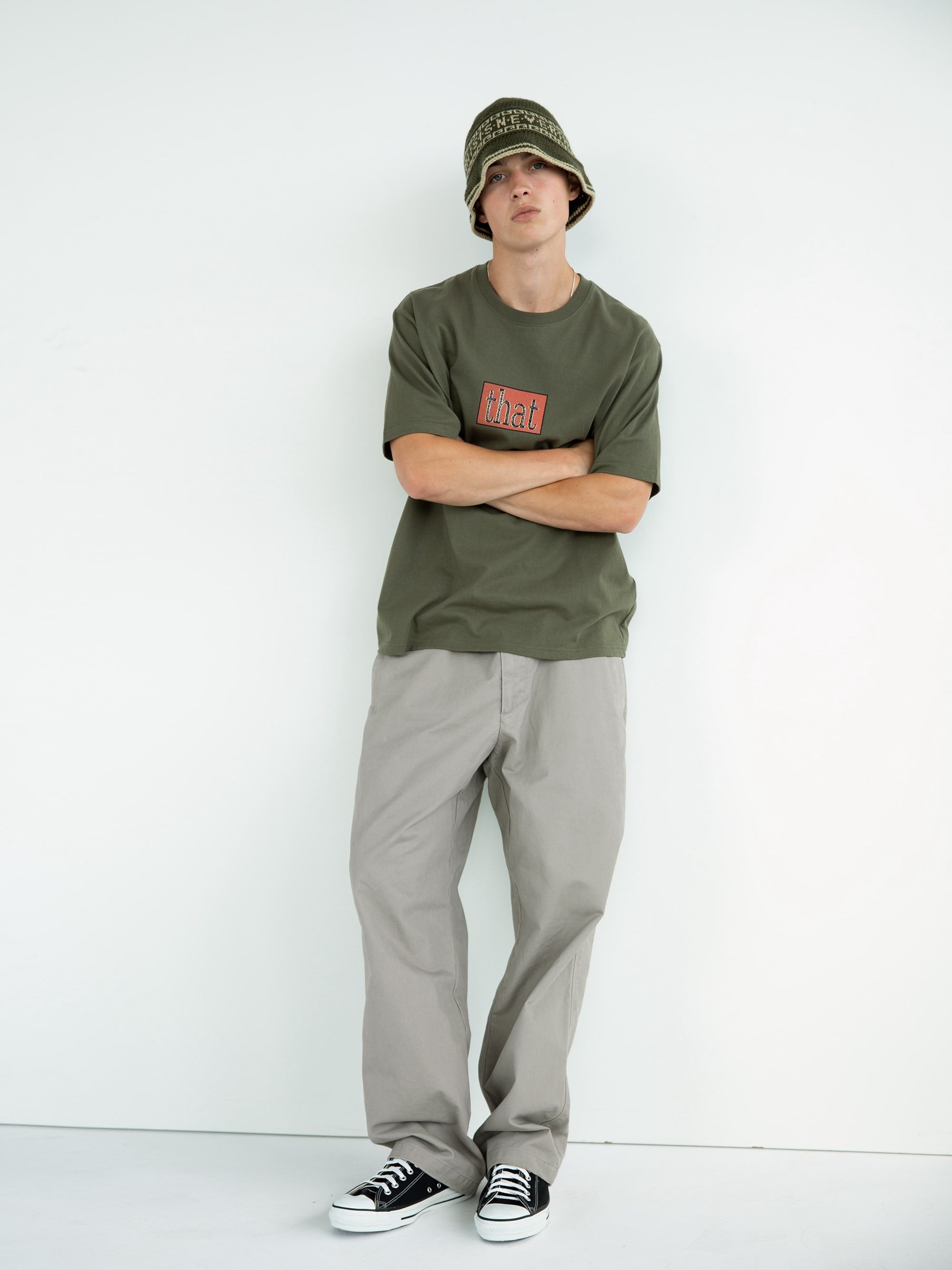 thisisneverthat - that Glitched Logo Tee (Olive) product image 4 | TRAB K-Fashion Australia