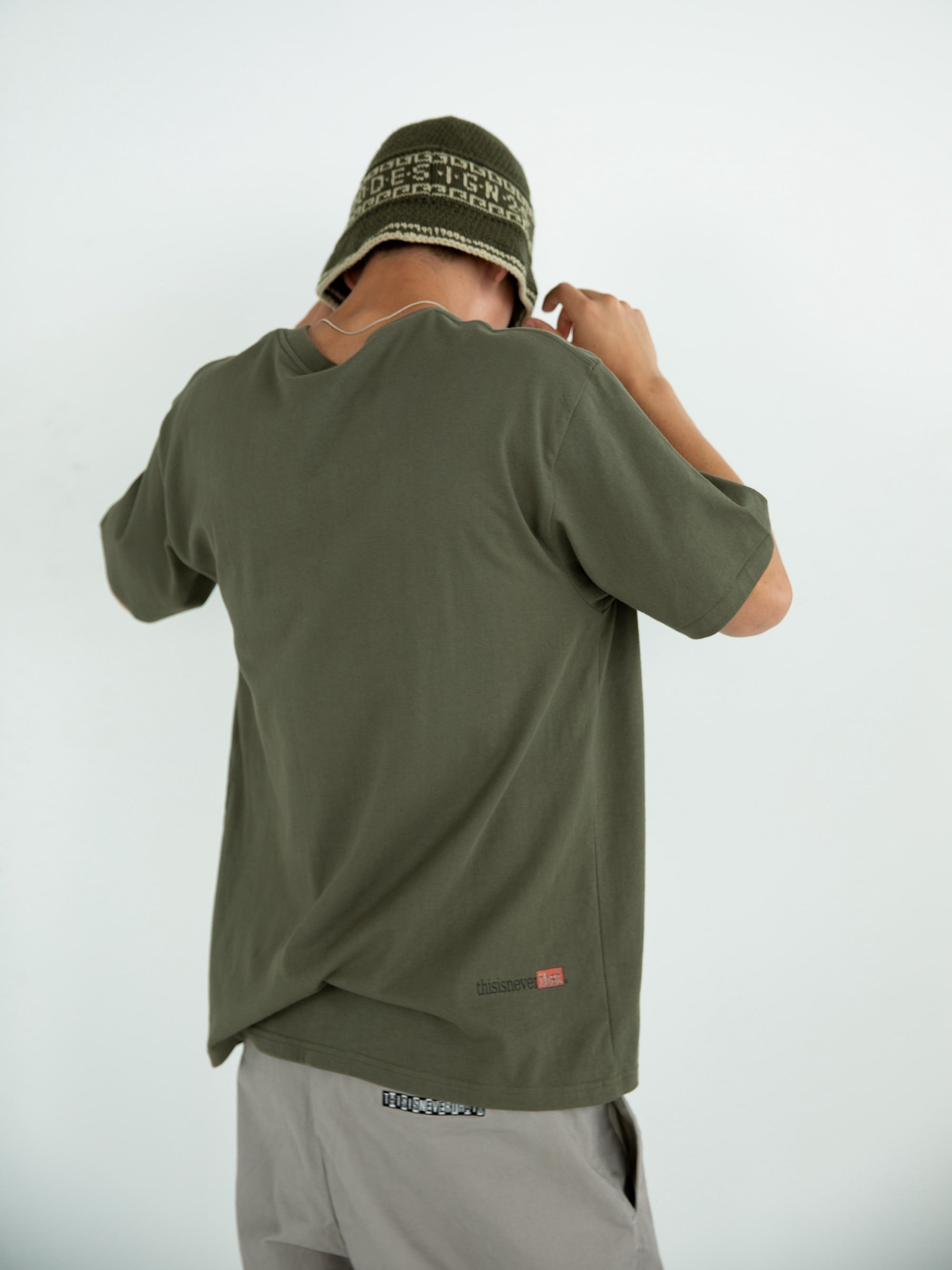 thisisneverthat - that Glitched Logo Tee (Olive) product image 5 | TRAB K-Fashion Australia
