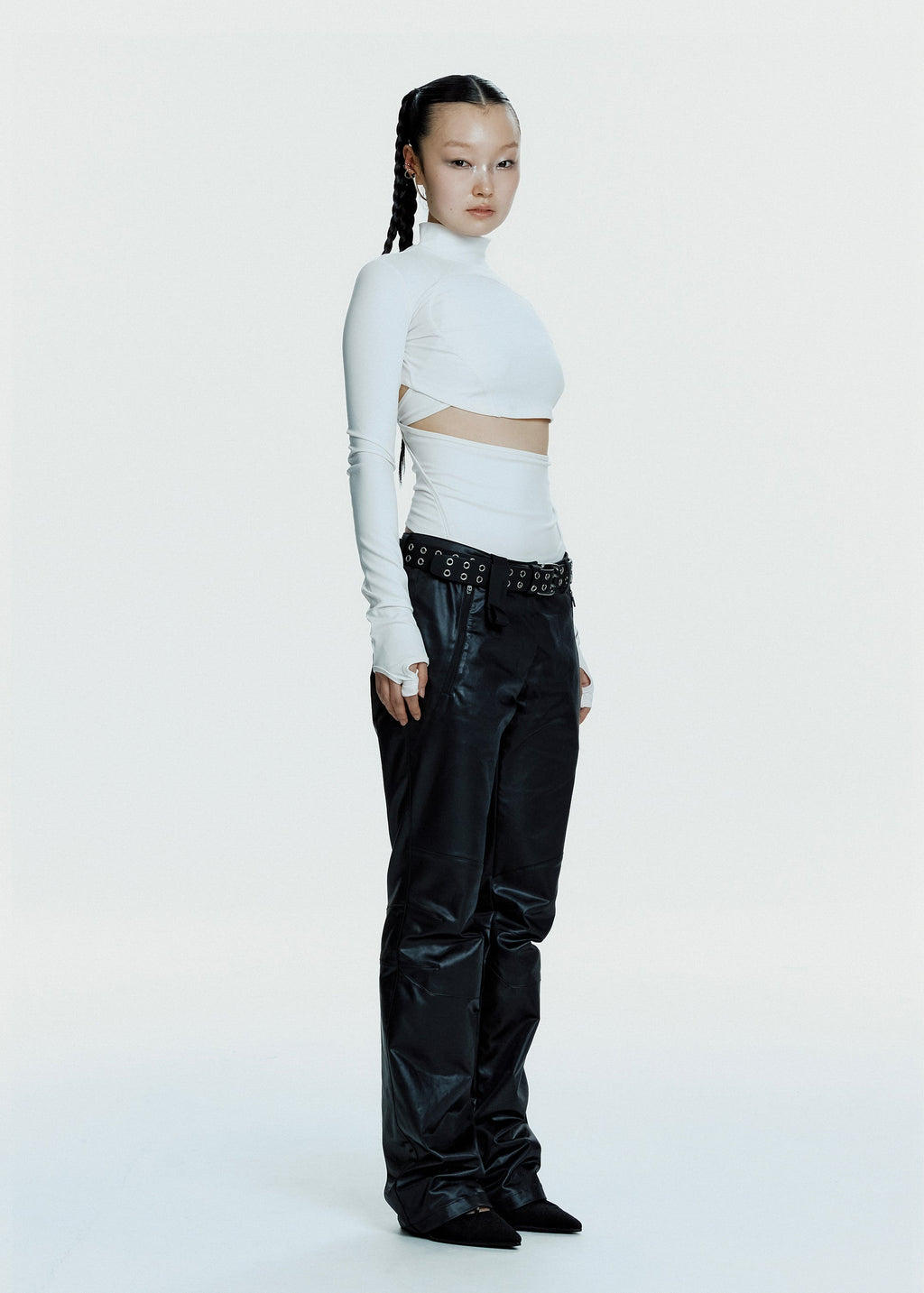 Hyein Seo - Faux Leather Pants (Black) product image 2 | TRAB K-Fashion Australia