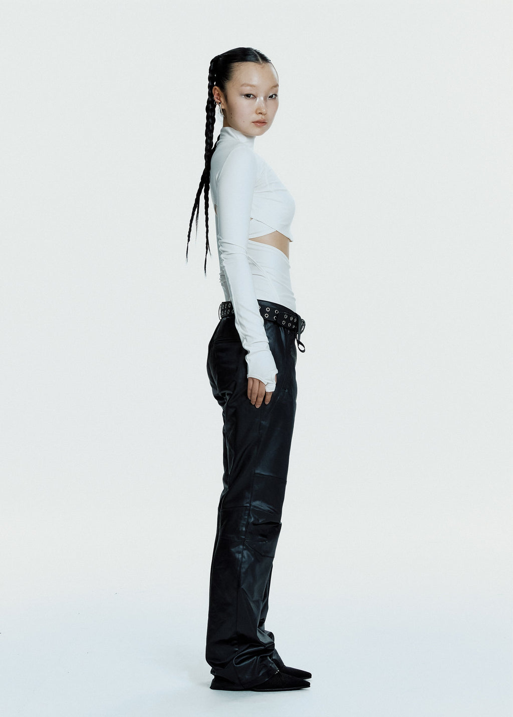 Hyein Seo - Faux Leather Pants (Black) product image 3 | TRAB K-Fashion Australia