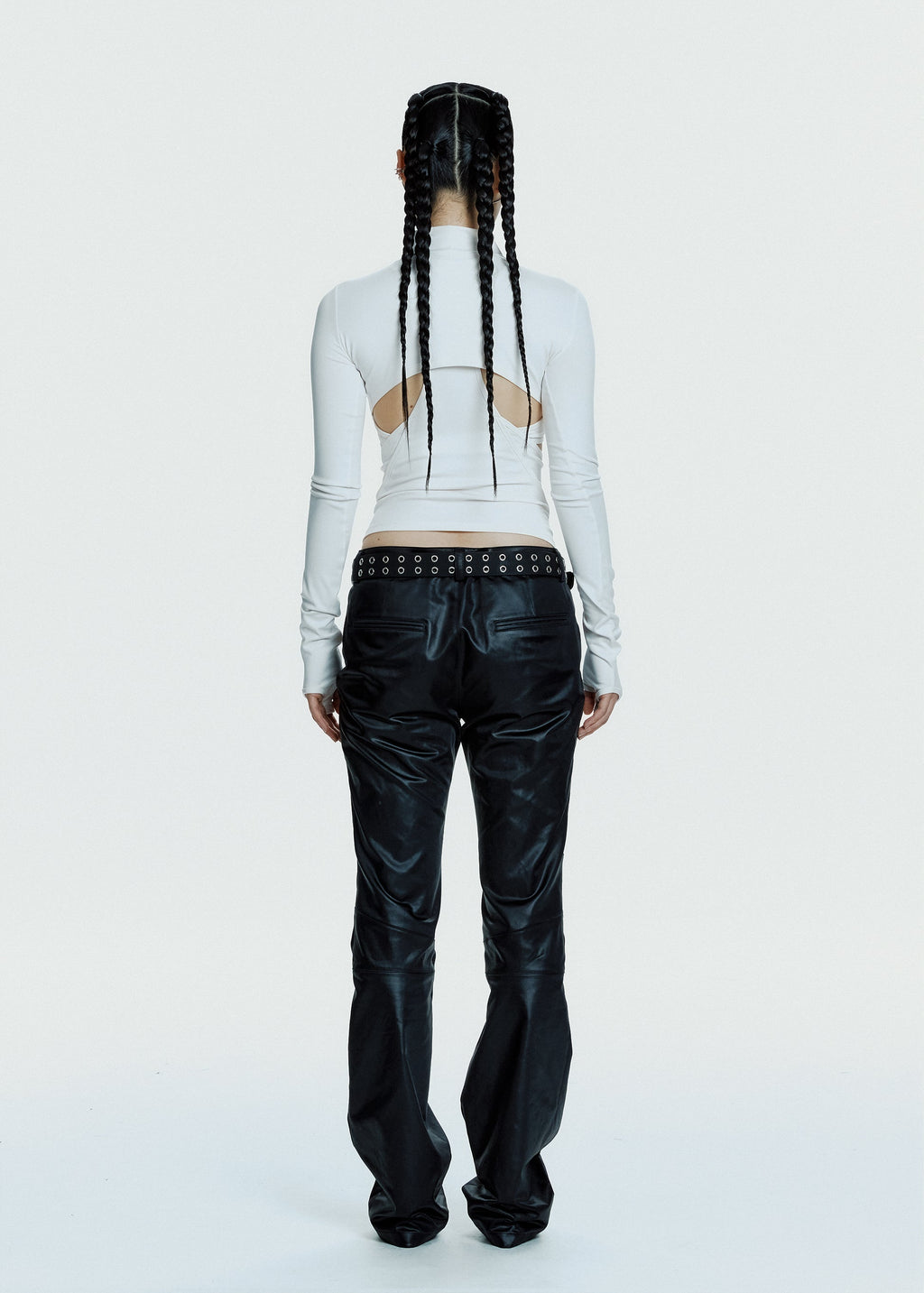 Hyein Seo - Faux Leather Pants (Black) product image 4 | TRAB K-Fashion Australia