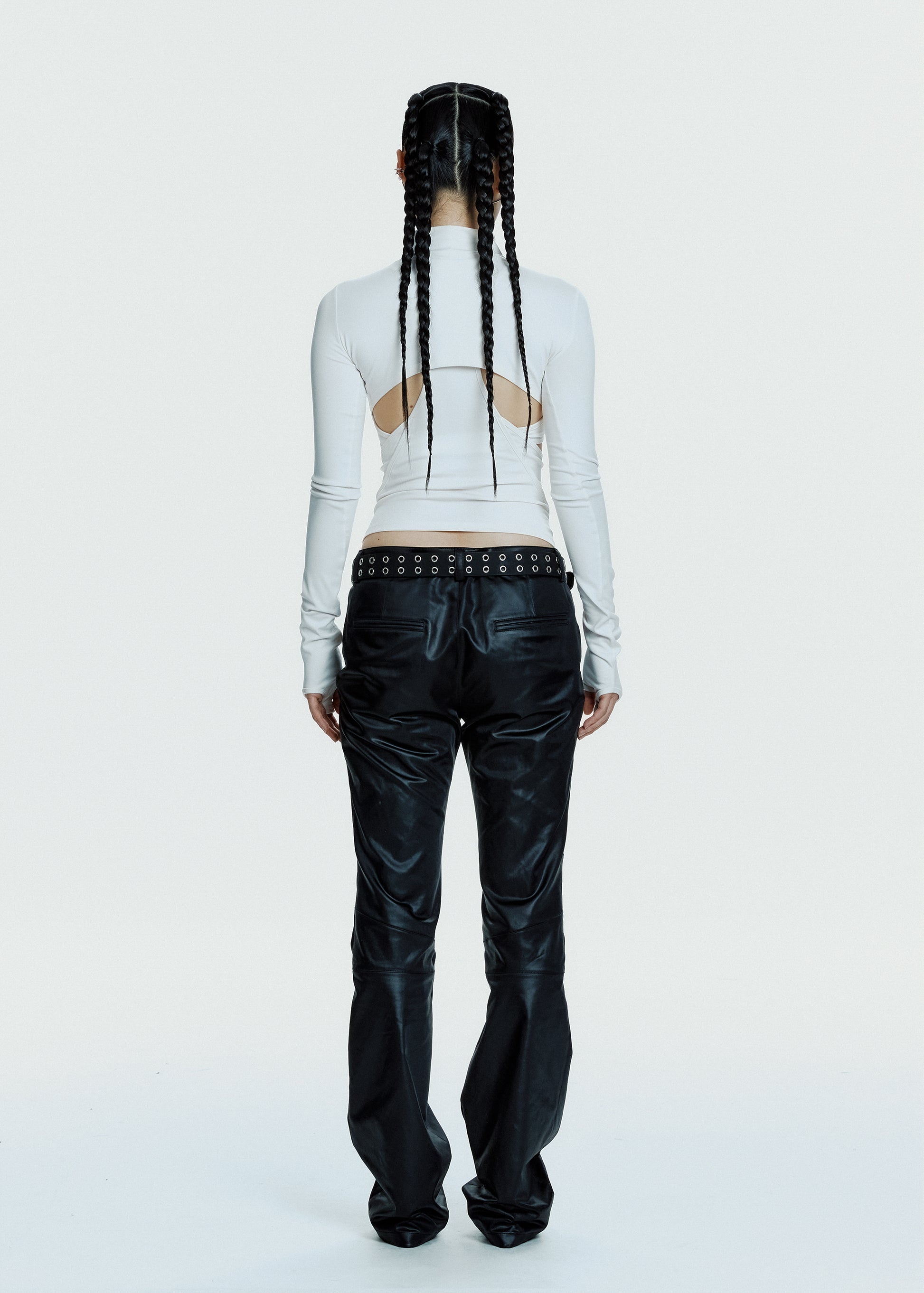 Hyein Seo - Faux Leather Pants (Black) product image 4 | TRAB K-Fashion Australia