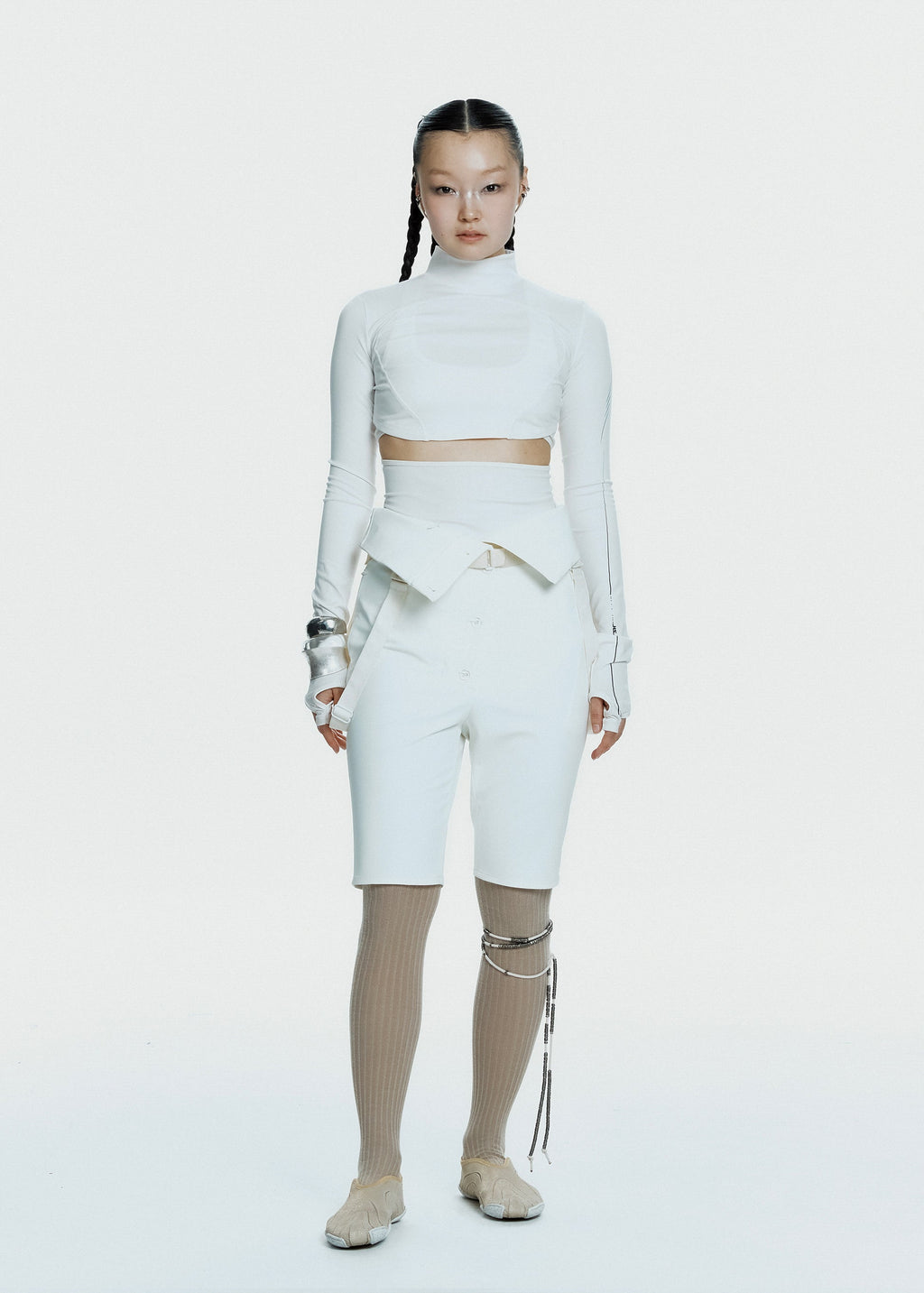 Hyein Seo - Double Layer Crop Top (White) product image 7 | TRAB K-Fashion Australia