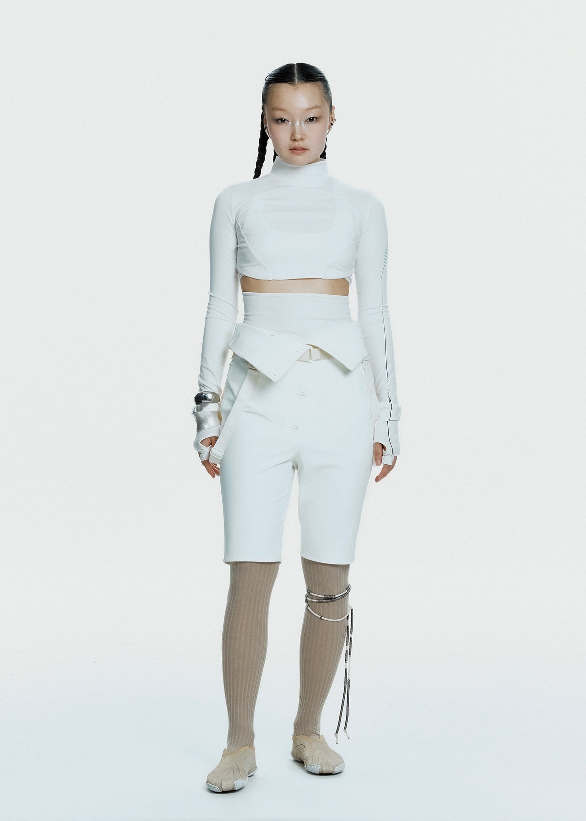 Hyein Seo - Double Layer Crop Top (White) product image 7 | TRAB K-Fashion Australia