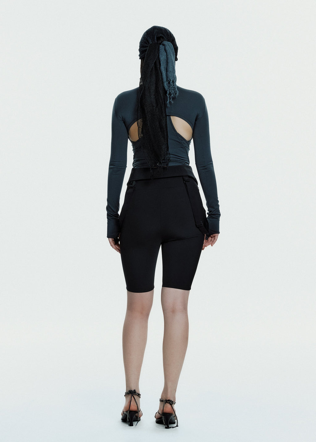 Hyein Seo - Double Layer Crop Top (Charcoal) product image 3 | TRAB K-Fashion Australia