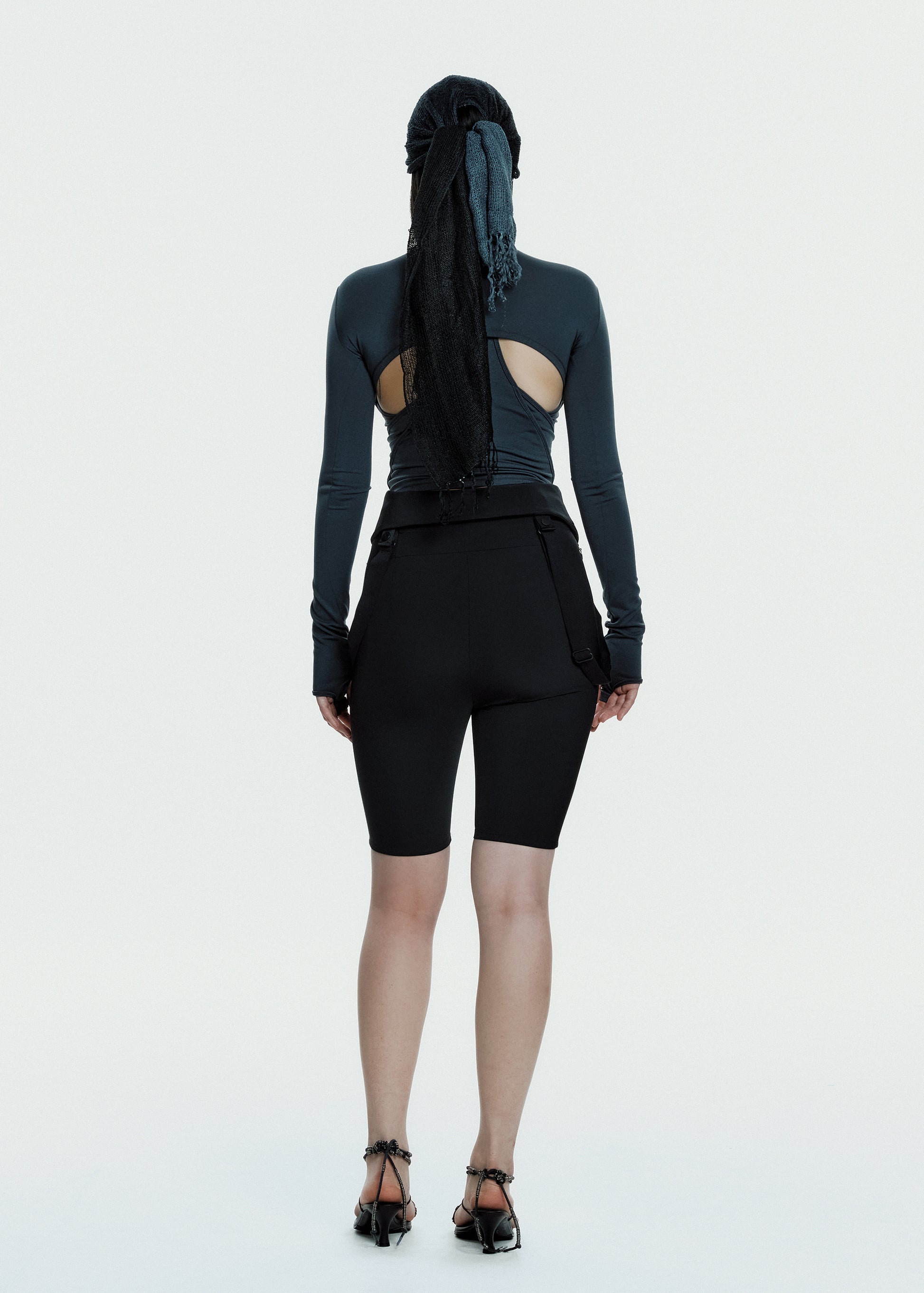 Hyein Seo - Double Layer Crop Top (Charcoal) product image 3 | TRAB K-Fashion Australia