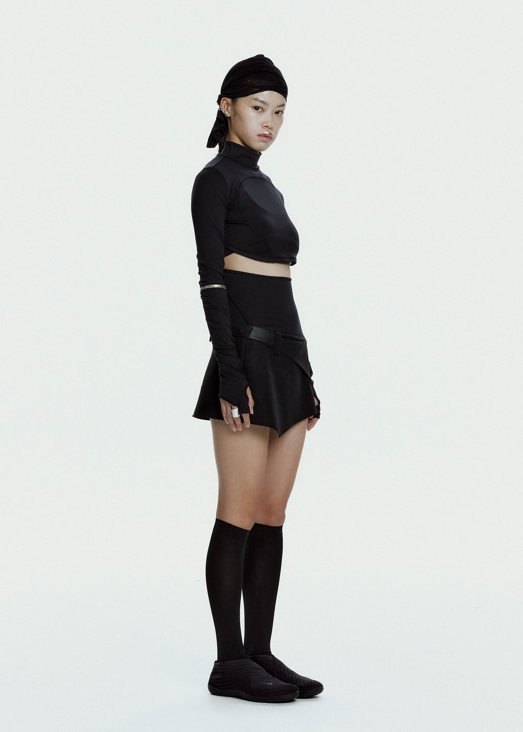 Hyein Seo - Double Layer Crop Top (Black) product image 2 | TRAB K-Fashion Australia