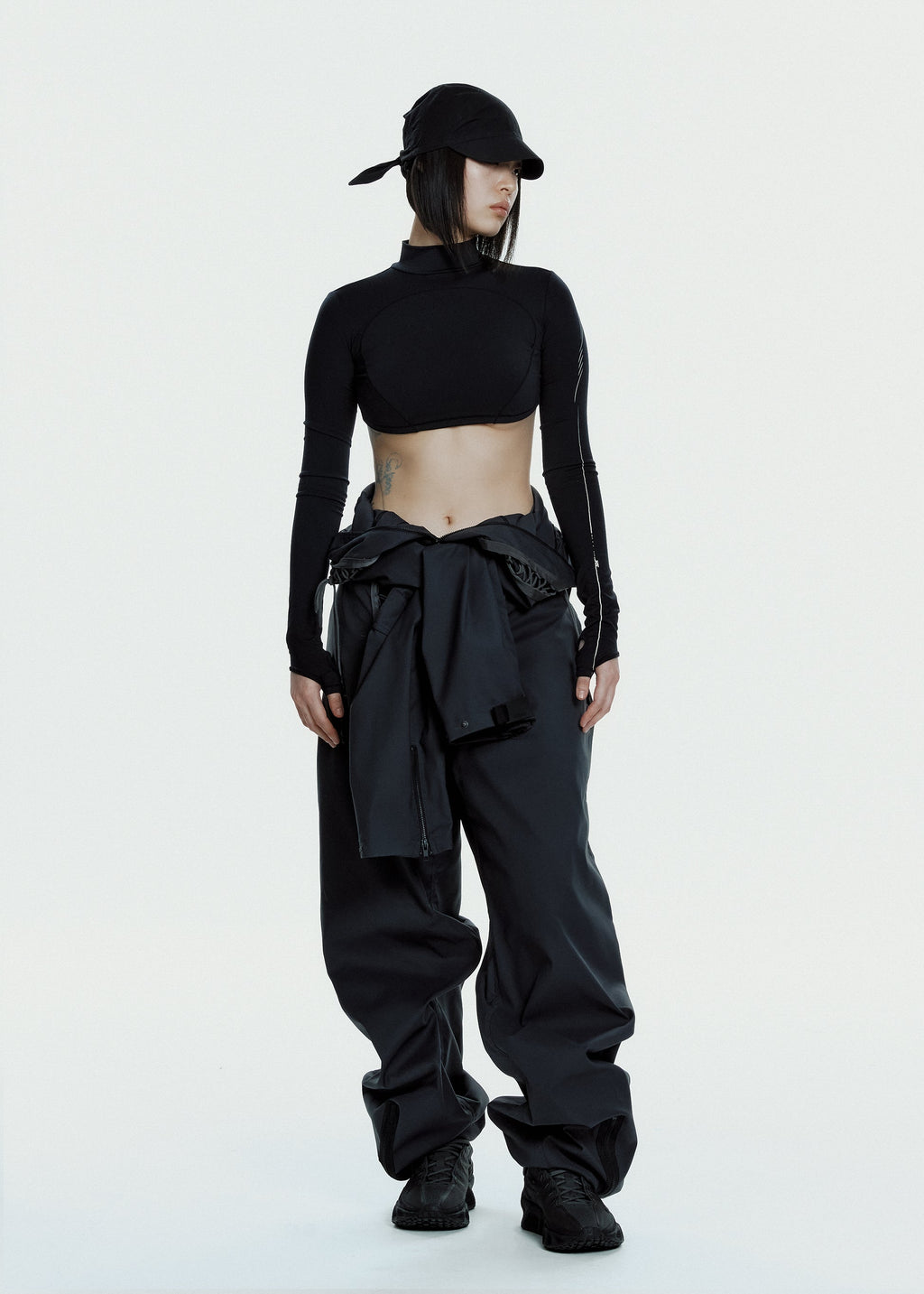 Hyein Seo - Double Layer Crop Top (Black) product image 5 | TRAB K-Fashion Australia