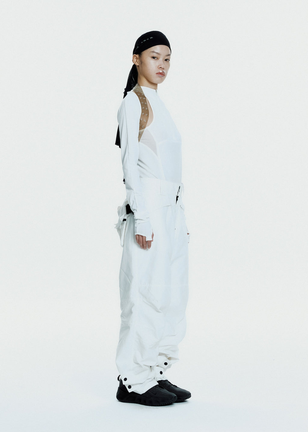 Hyein Seo - Half-Zip Racer Top w/ Harness (White) product image 1 | TRAB K-Fashion Australia