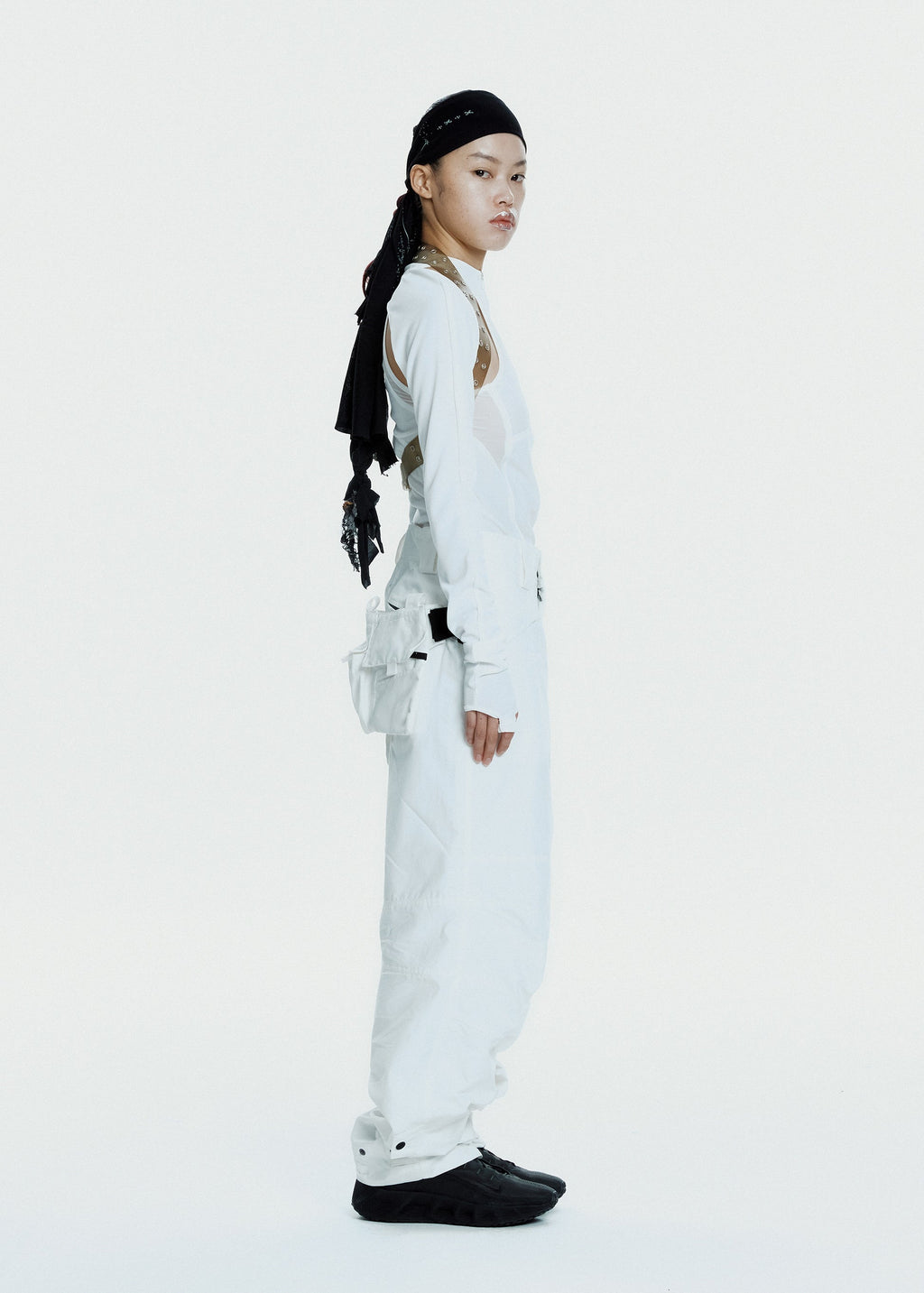 Hyein Seo - Half-Zip Racer Top w/ Harness (White) product image 2 | TRAB K-Fashion Australia