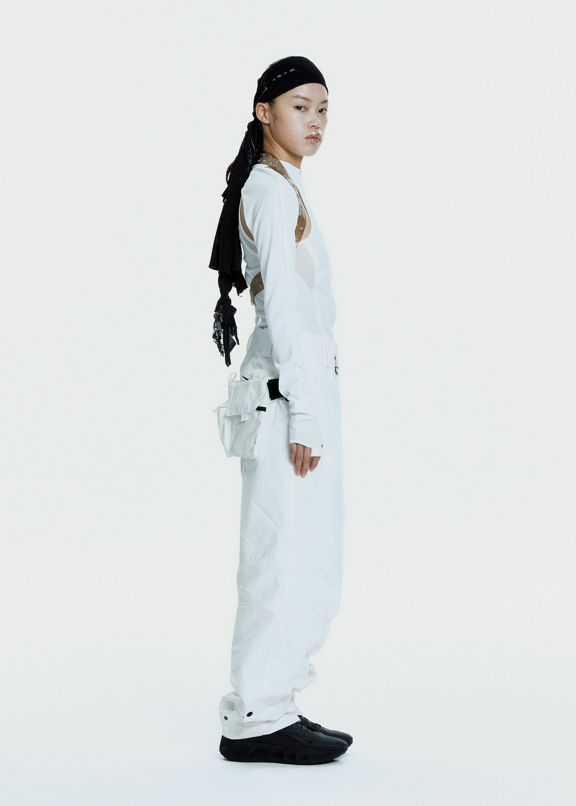 Hyein Seo - Half-Zip Racer Top w/ Harness (White) product image 2 | TRAB K-Fashion Australia