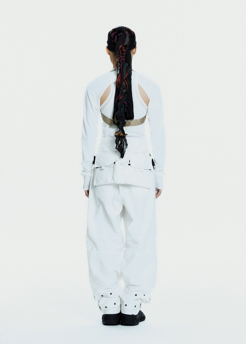Hyein Seo - Half-Zip Racer Top w/ Harness (White) product image 4 | TRAB K-Fashion Australia