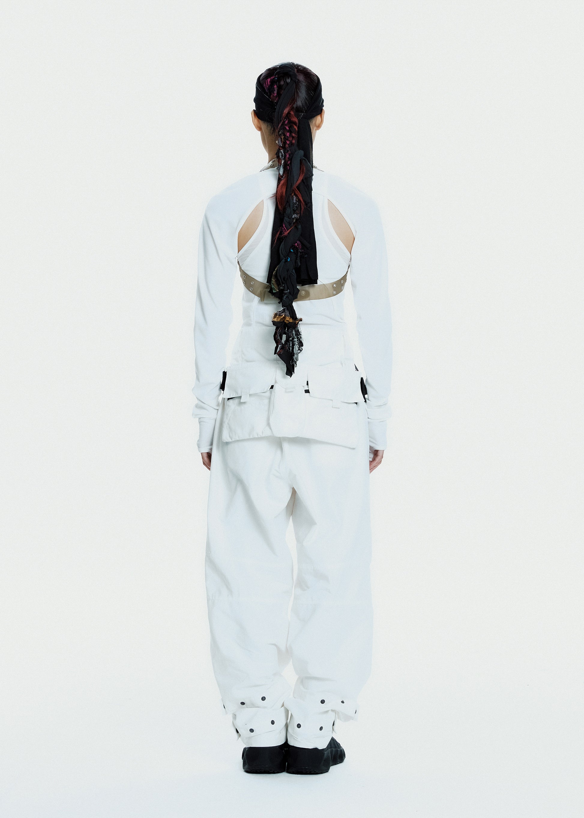 Hyein Seo - Half-Zip Racer Top w/ Harness (White) product image 4 | TRAB K-Fashion Australia