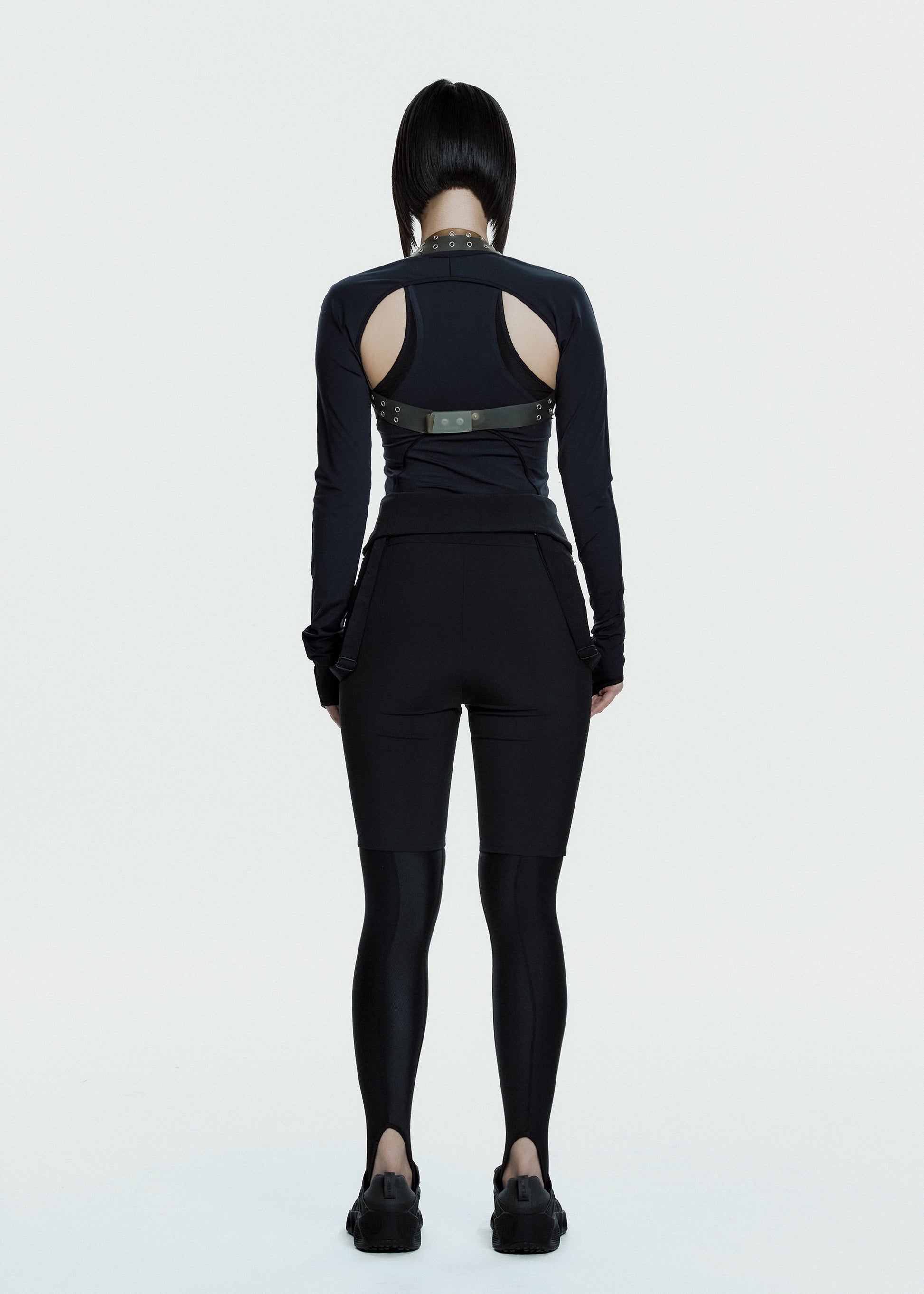 Hyein Seo - Half-zip Racer Top w/ Harness (Black) product image 4 | TRAB K-Fashion Australia