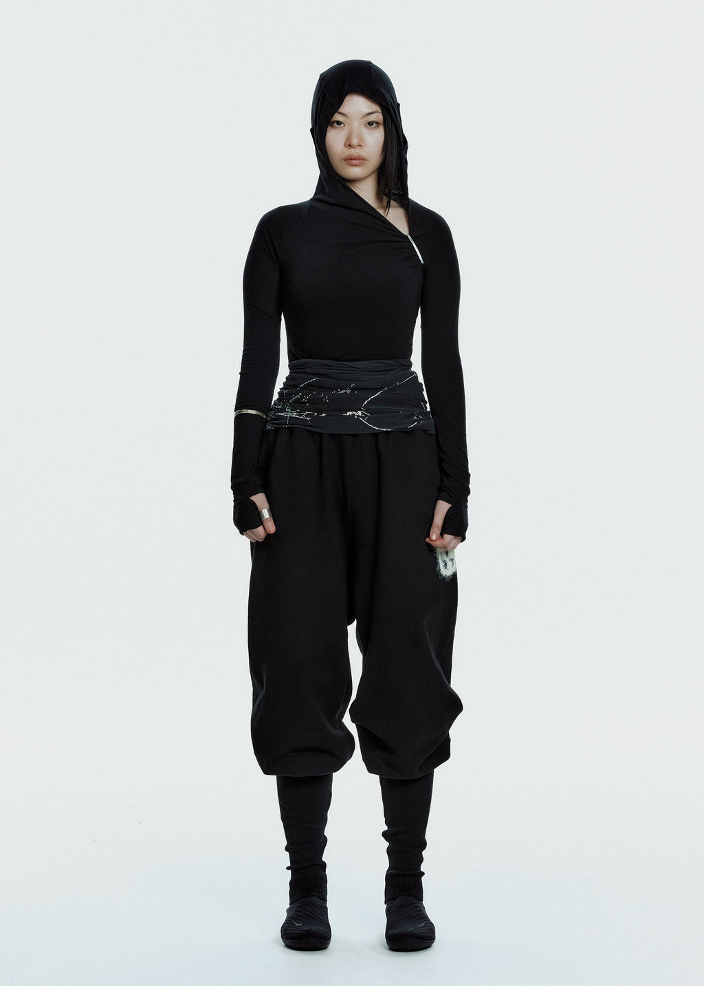 Hyein Seo - Hooded Shirring Top (Black) product image 2 | TRAB K-Fashion Australia