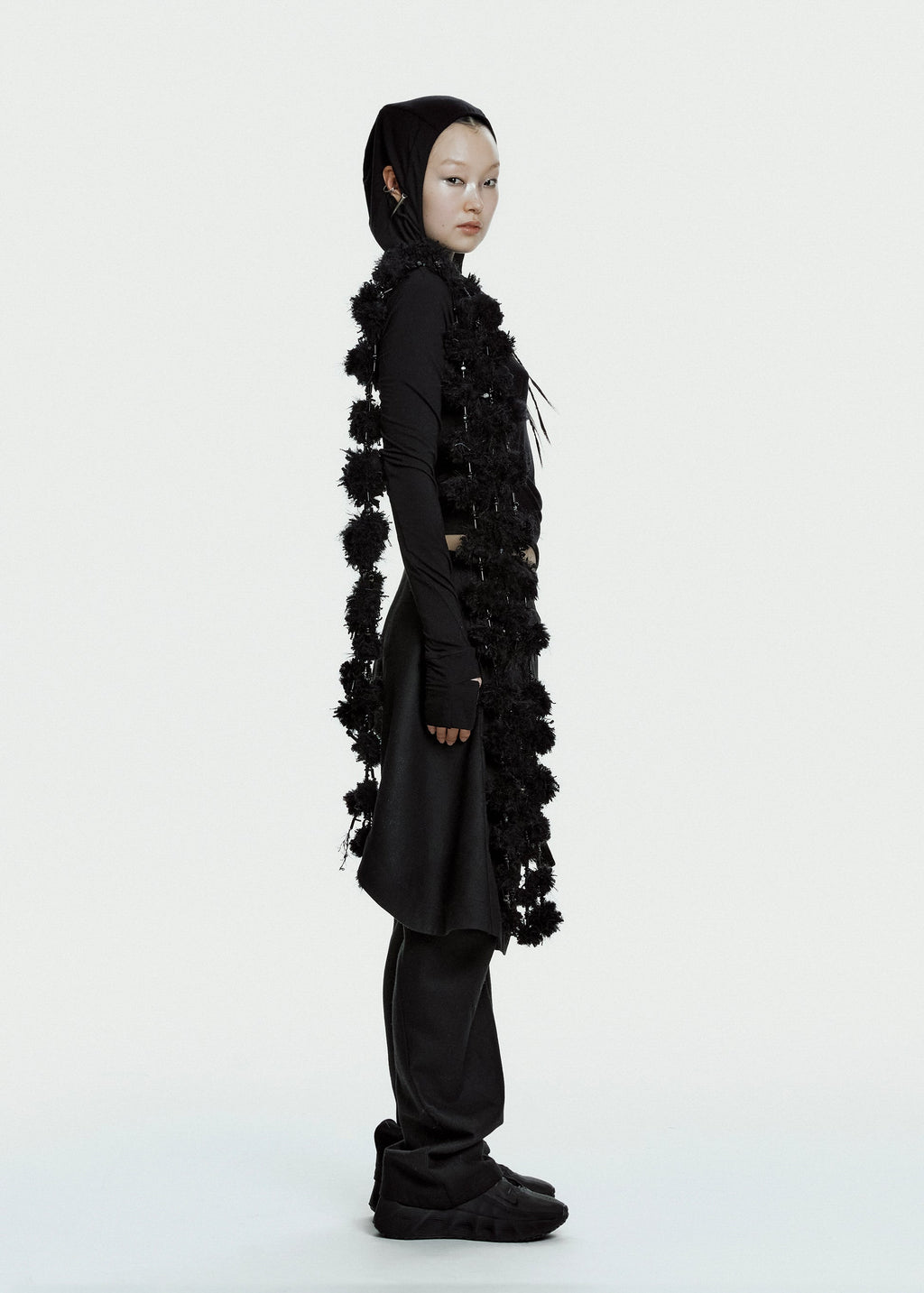 Hyein Seo - Hooded Shirring Top (Black) product image 7 | TRAB K-Fashion Australia