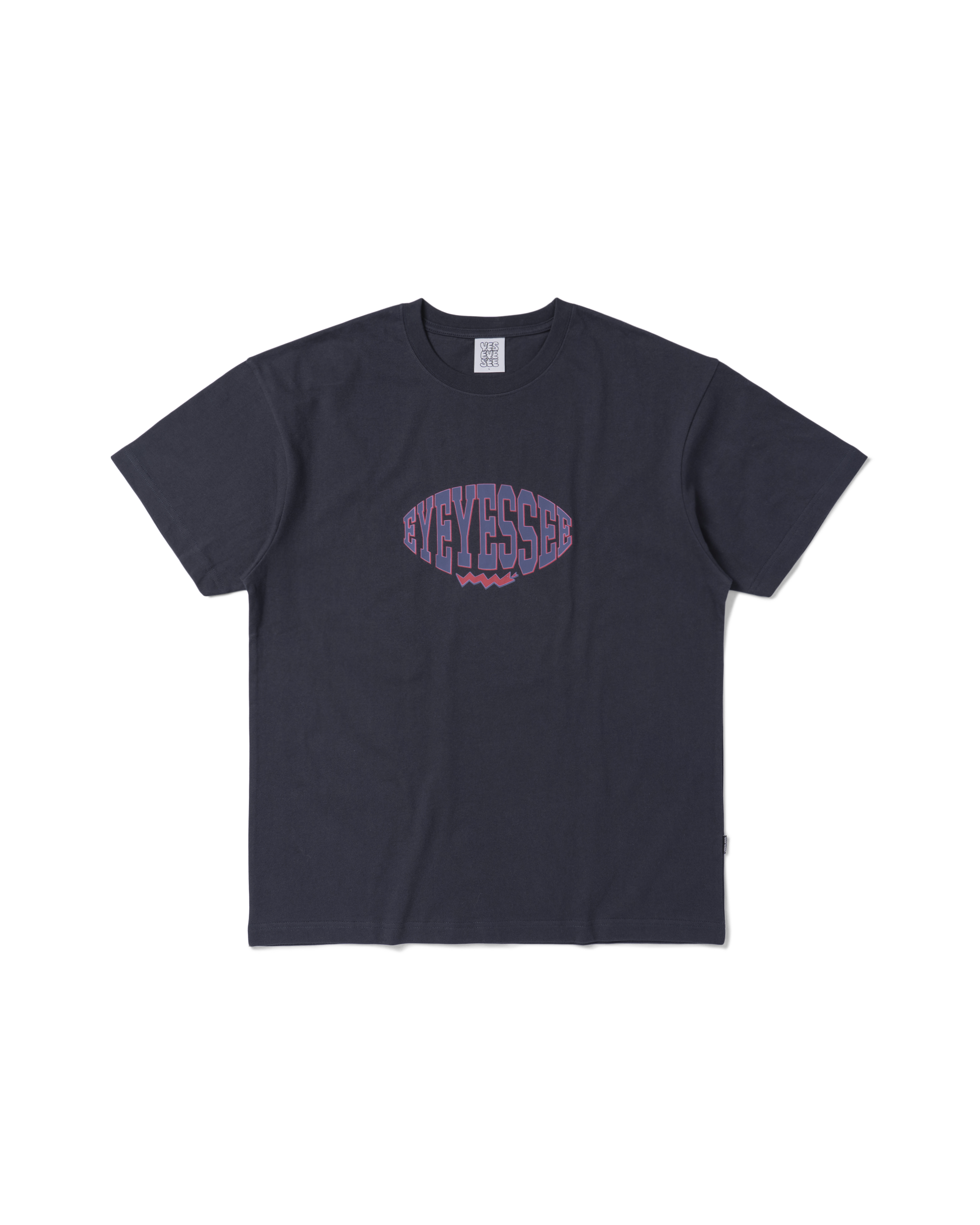 yeseyesee - Y.E.S Oval Logo Tee (Charcoal) product image 1 | TRAB K-Fashion Australia