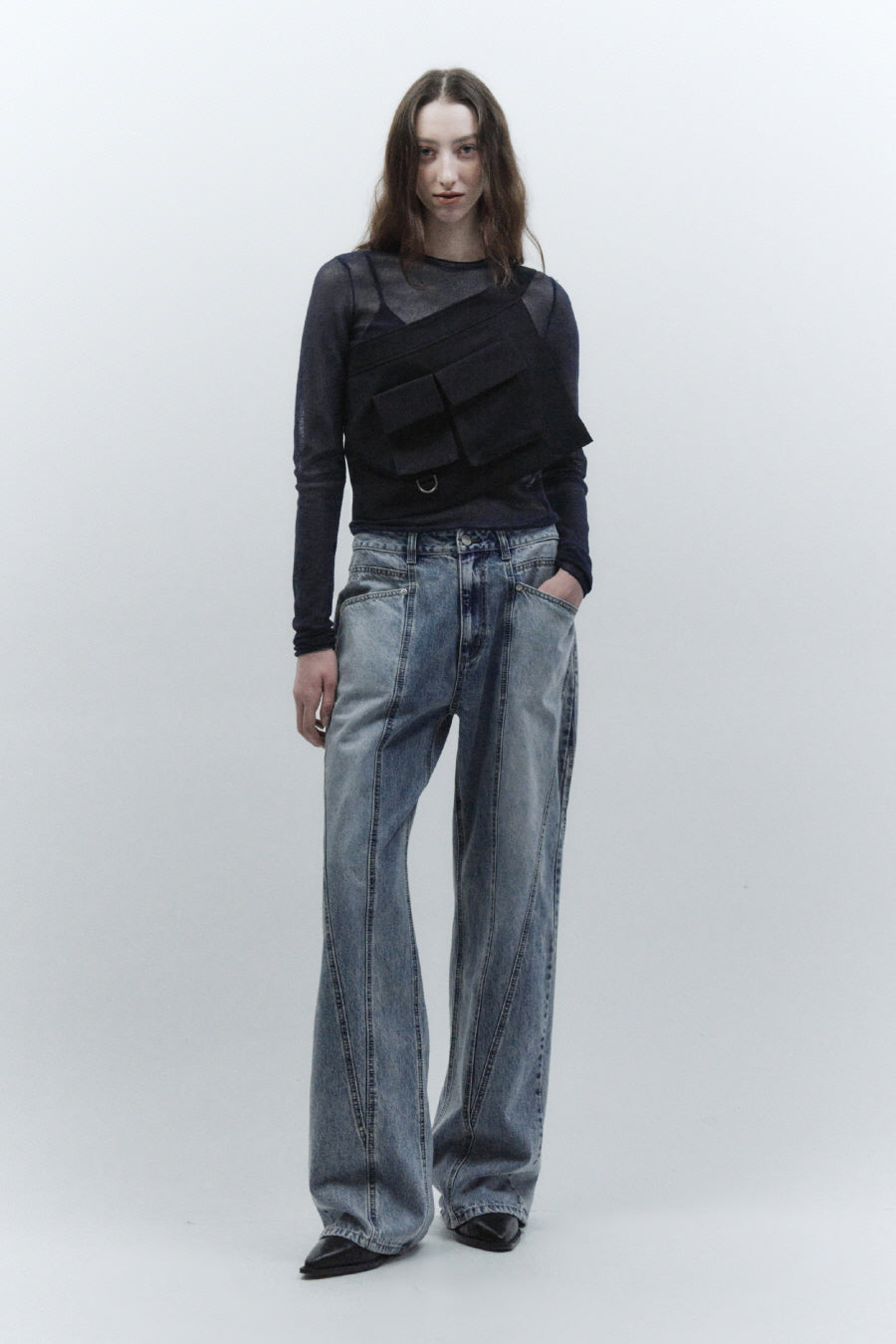 Insilence - Layered Belt Skirt (Black) product image 7 | TRAB K-Fashion Australia