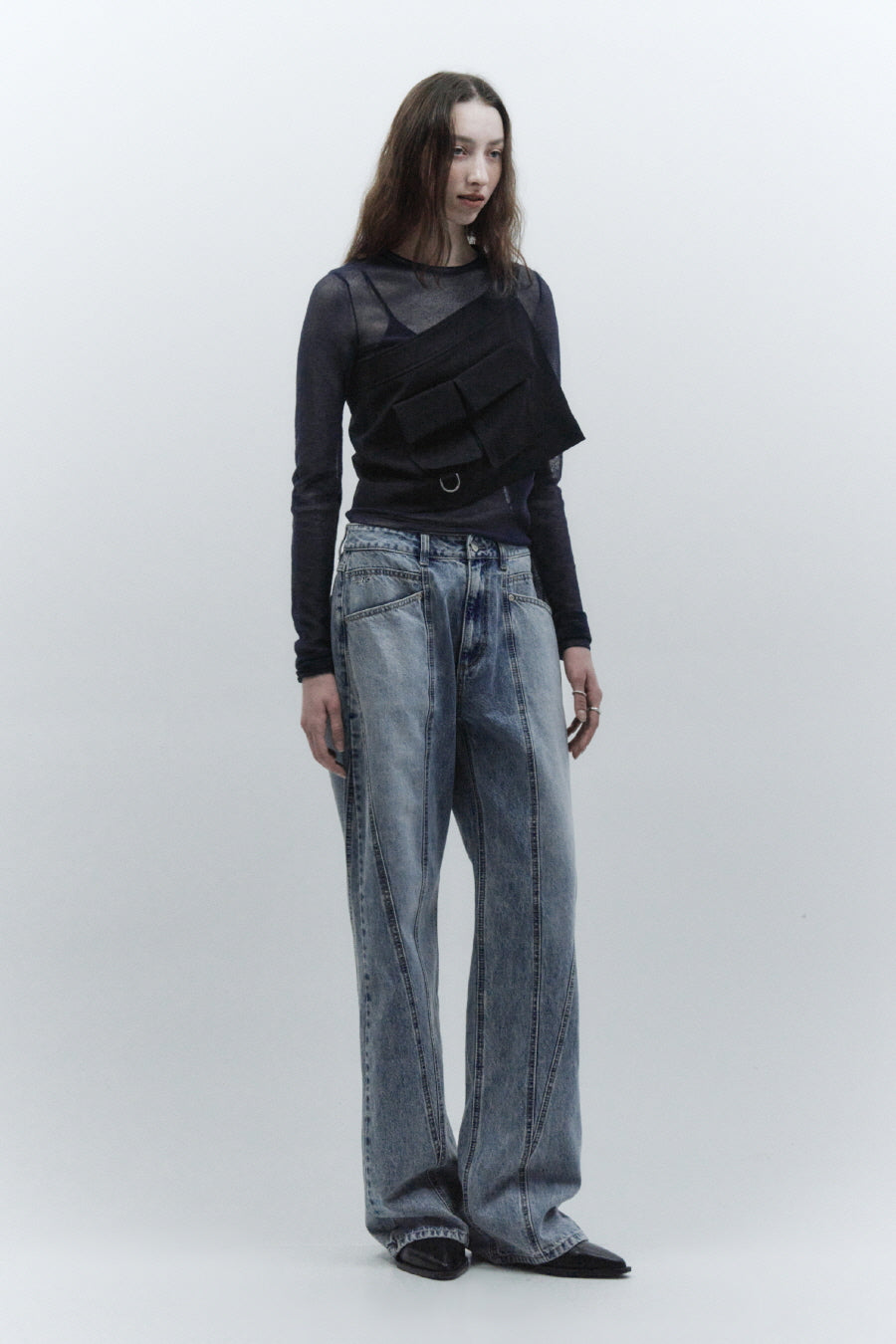 Insilence - Layered Belt Skirt (Black) product image 8 | TRAB K-Fashion Australia