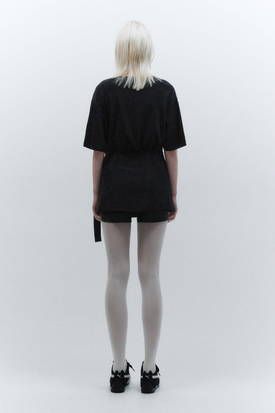 Insilence - Layered Belt Skirt (Black) product image 4 | TRAB K-Fashion Australia