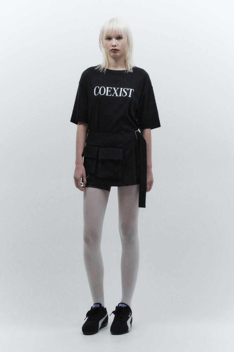 Insilence - Layered Belt Skirt (Black) product image 5 | TRAB K-Fashion Australia