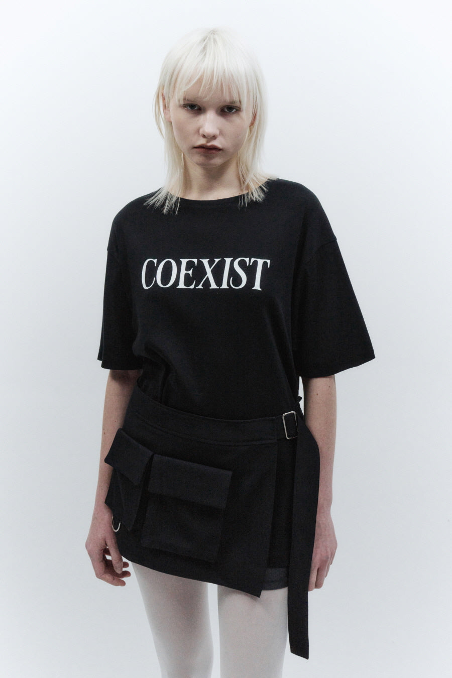 Insilence - Layered Belt Skirt (Black) product image 2 | TRAB K-Fashion Australia